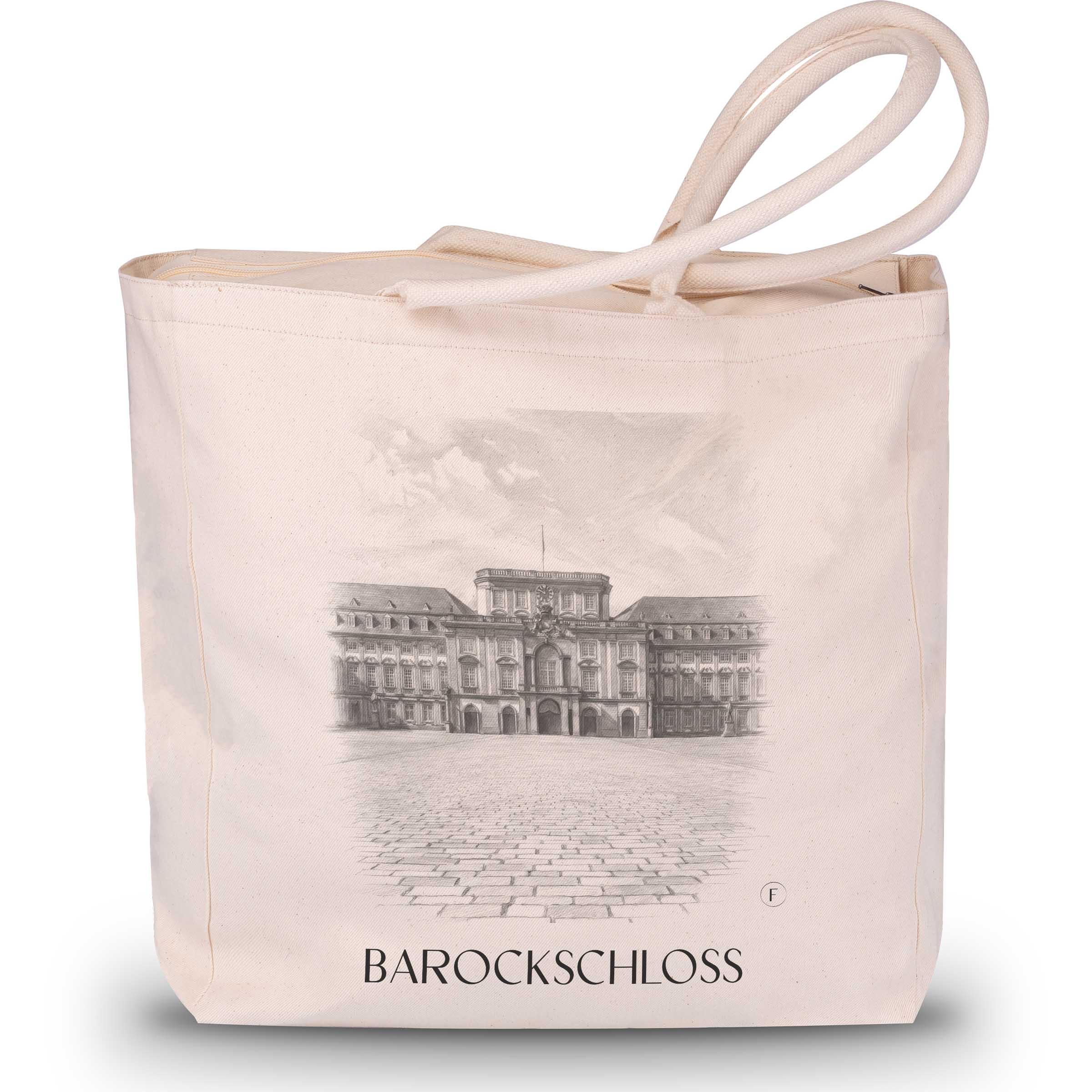 barockschloss-mannheim-deutschland-einkaufstasche-bleistift-zeichnung-drawing