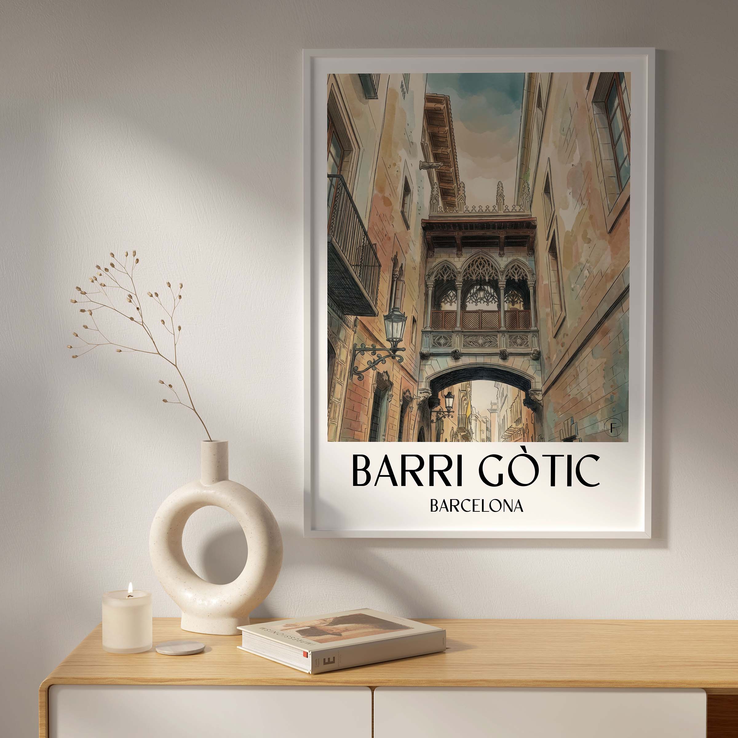 barri-gòtic-barcelona-spanien-poster-aquarell