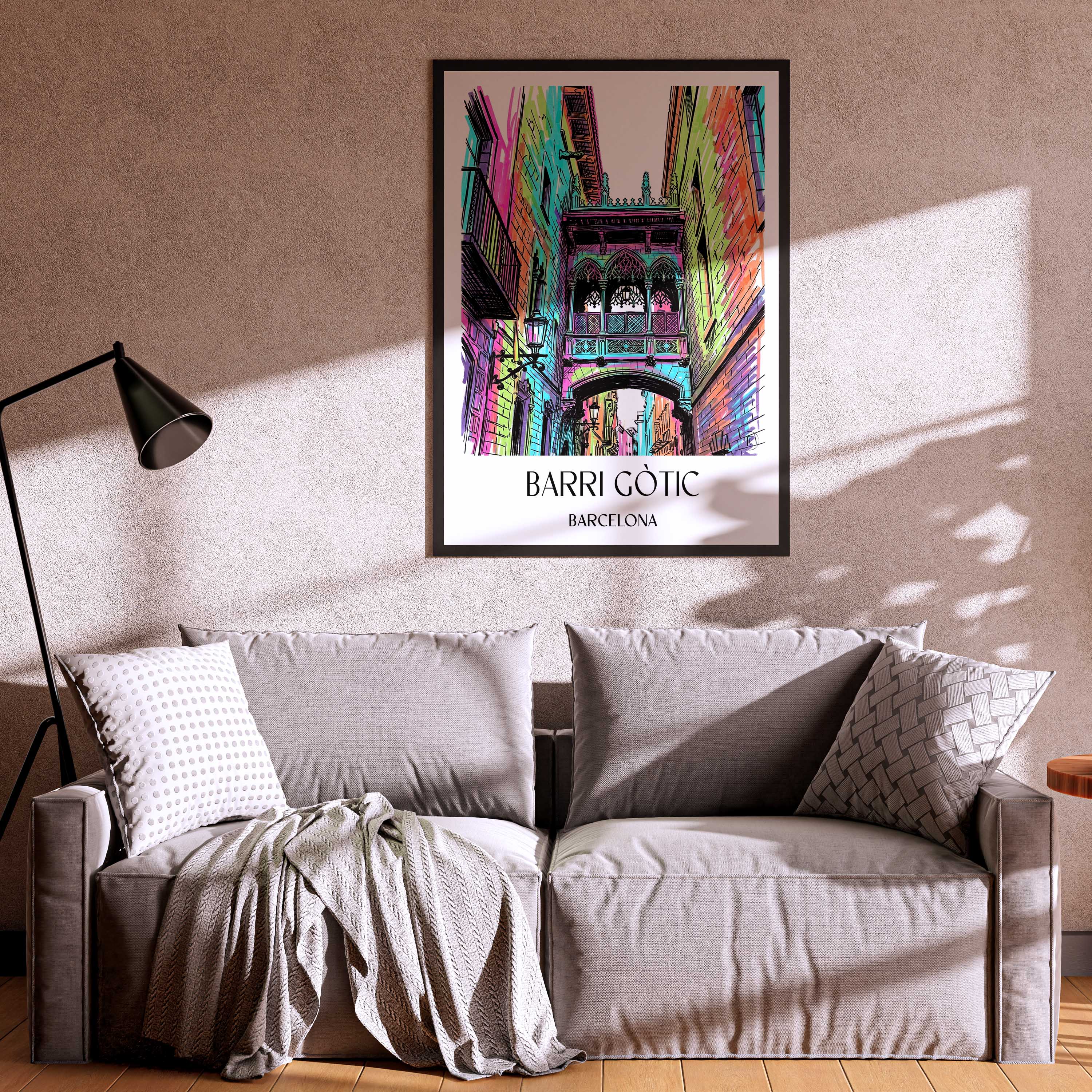barri-gòtic-barcelona-spanien-poster-graffiti