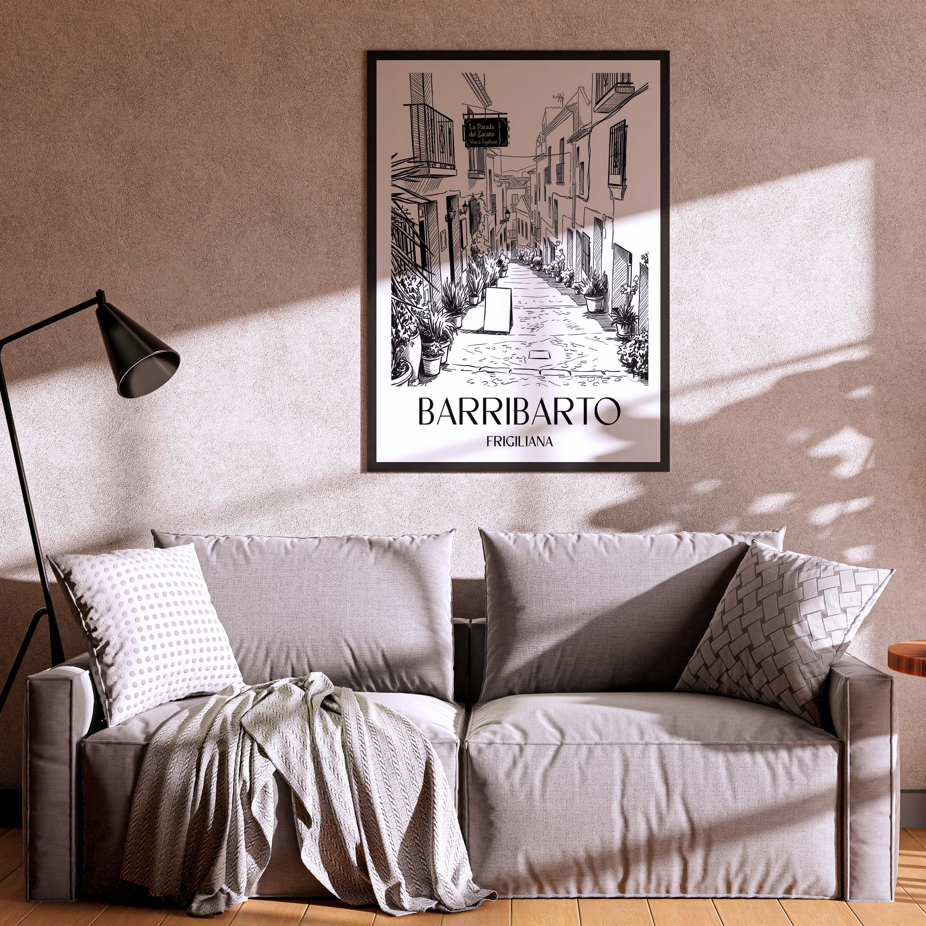 barribarto-frigiliana-spanien-poster-skizze