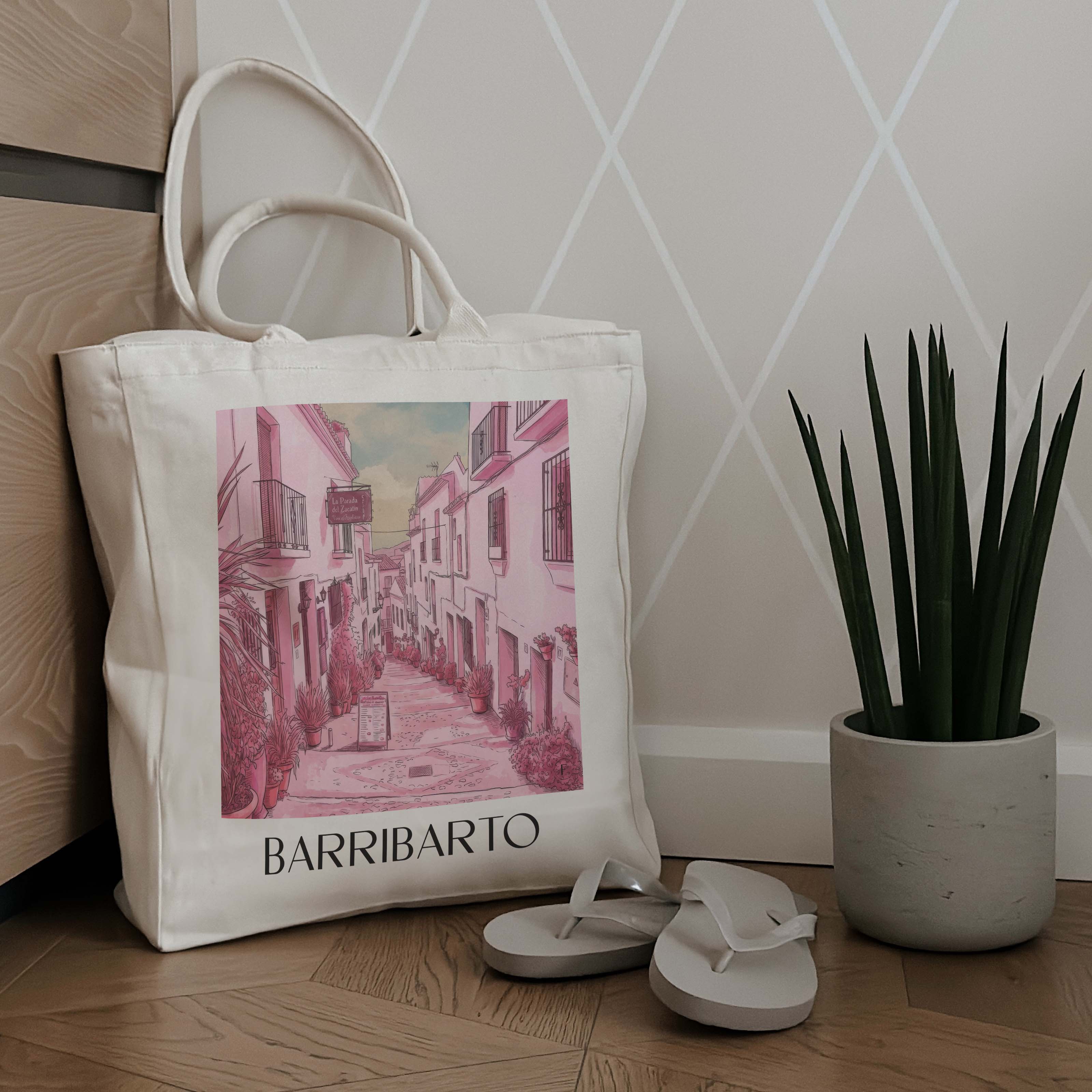 barribarto-frigiliana-spanien-einkaufstasche-aquarell-pink-rosa