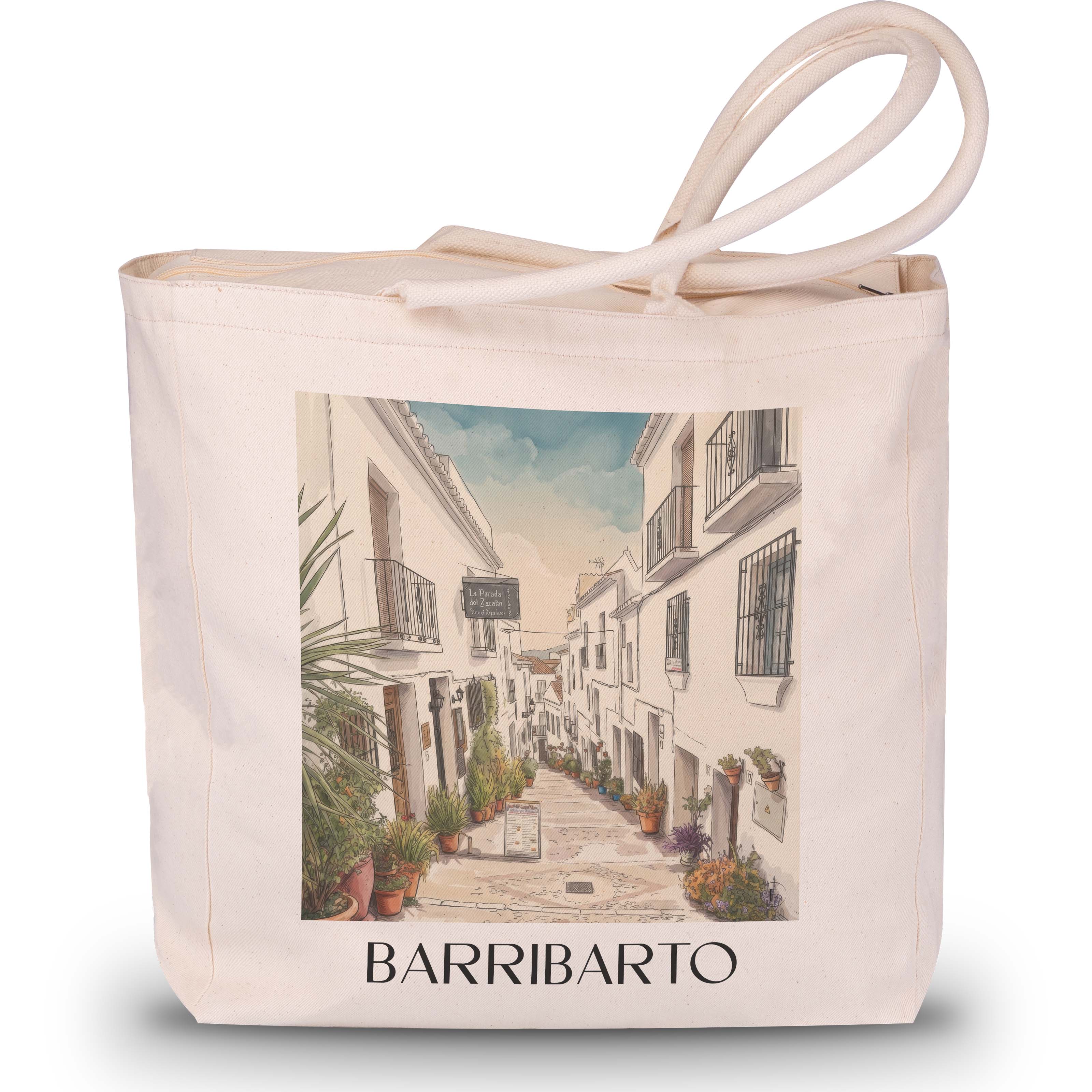 barribarto-frigiliana-spanien-einkaufstasche-aquarell