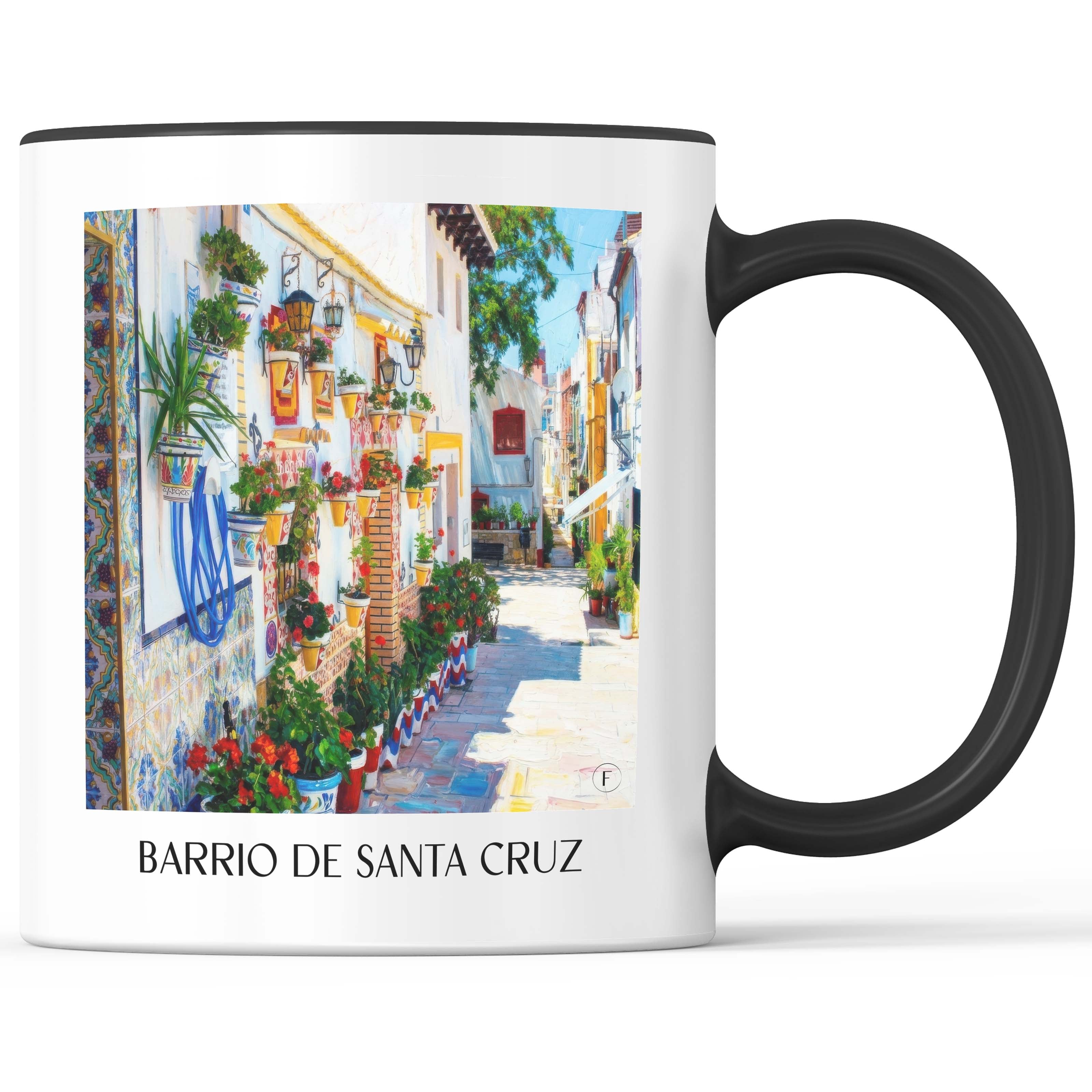 barrio-de-santa-cruz-alicante-spanien-kaffeebecher-oil-painting-oelgemaelde