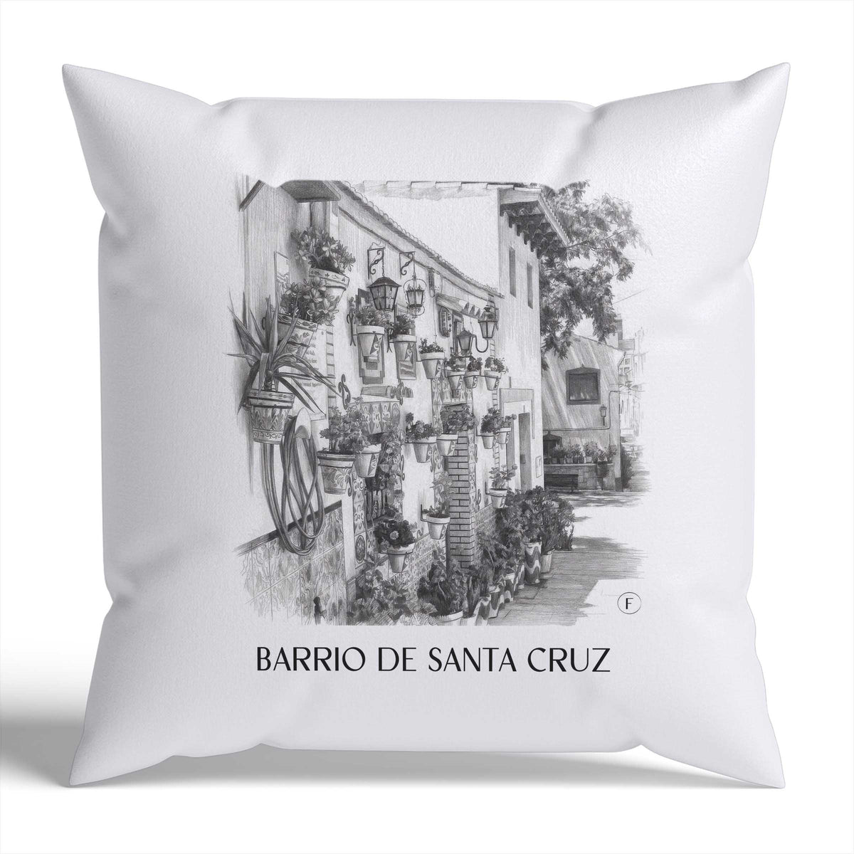 barrio-de-santa-cruz-alicante-spanien-kissenbezug-bleistift-zeichnung-drawing