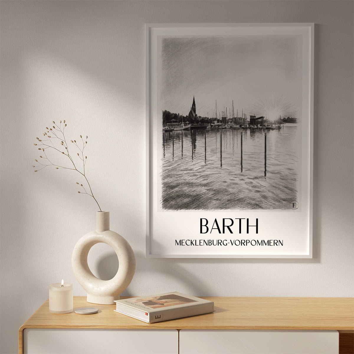 barth-mecklenburg-vorpommern-deutschland-poster-bleistift-zeichnung-drawing