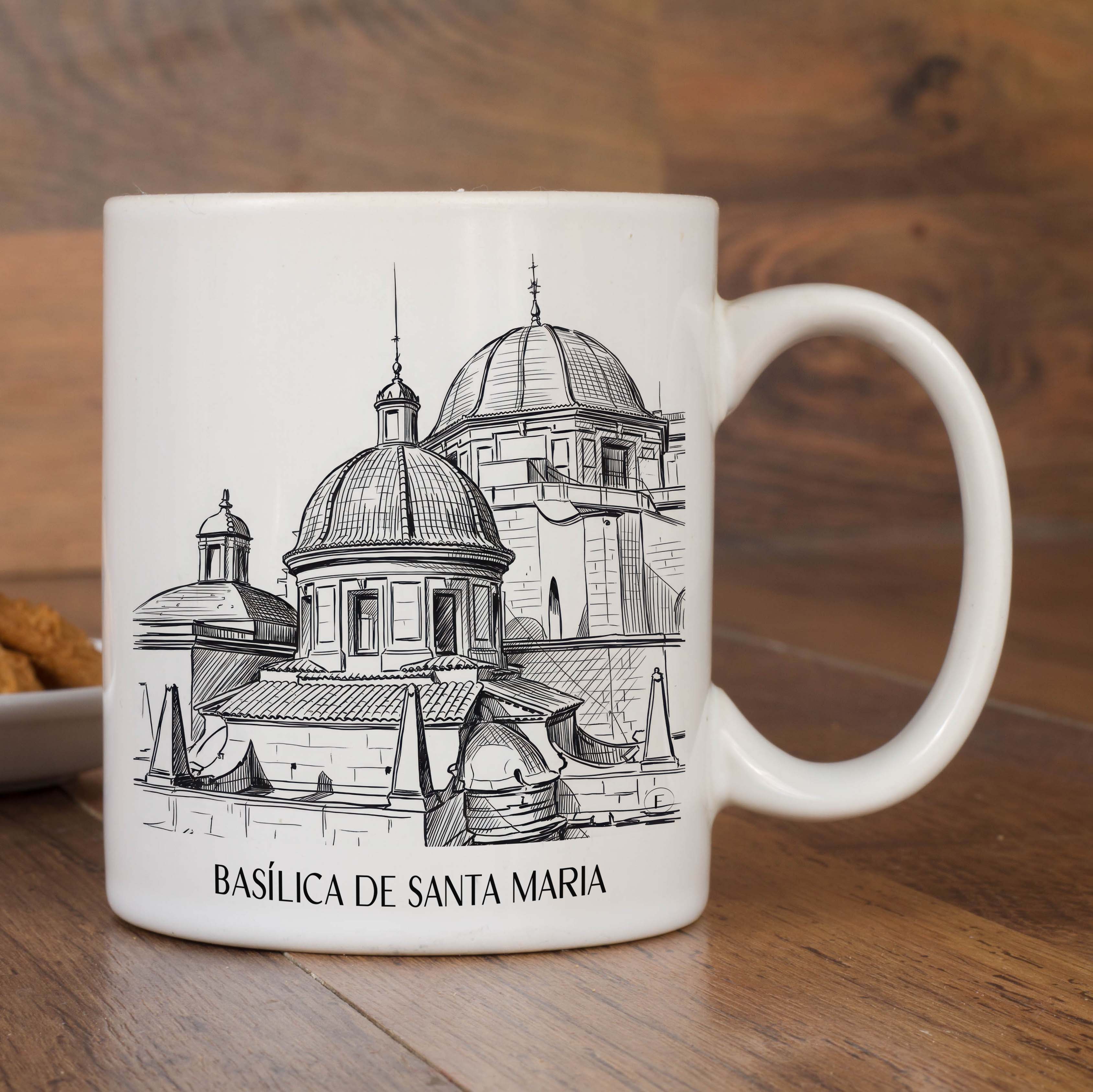 basílica-de-santa-maria-elche-spanien-kaffeebecher-skizze
