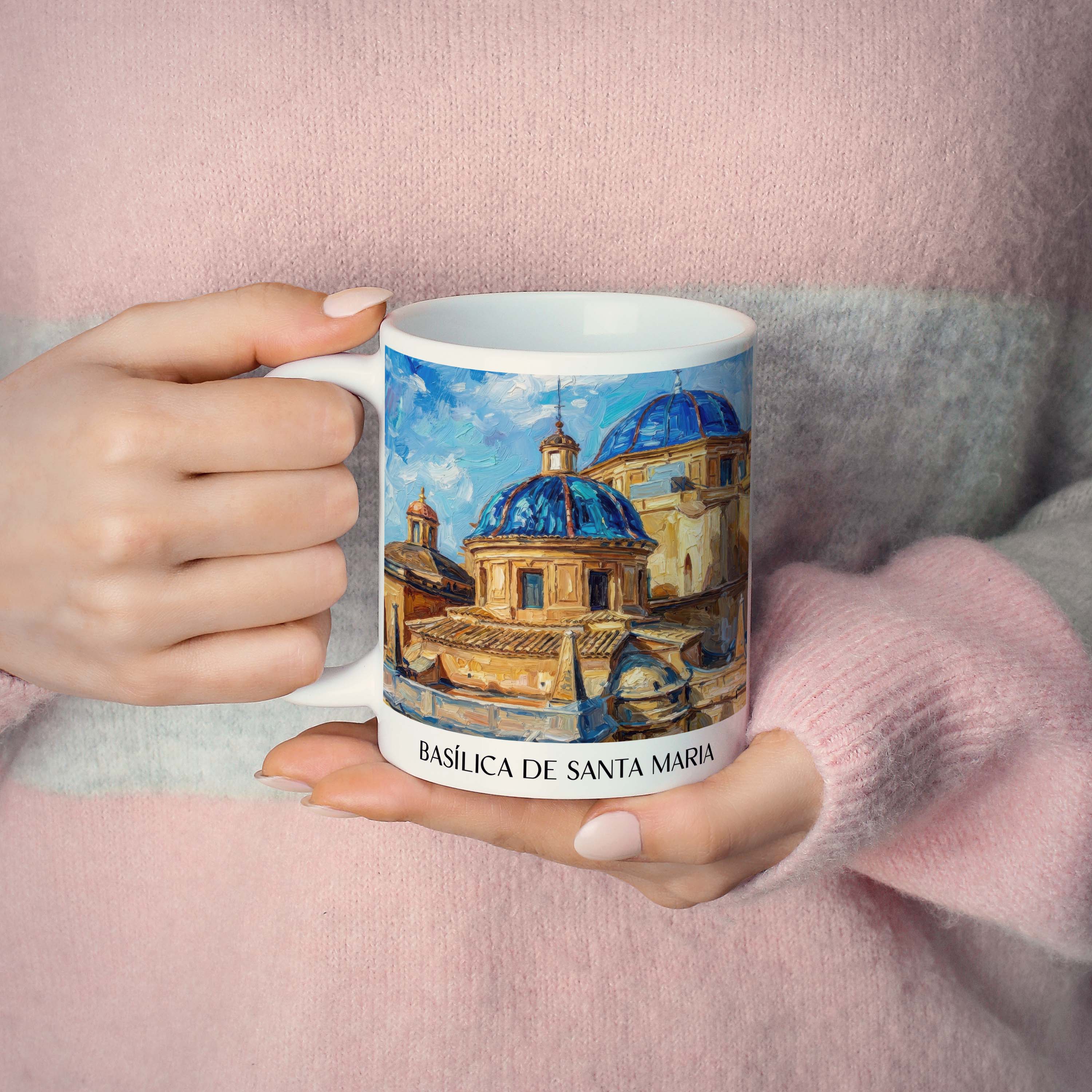 basílica-de-santa-maria-elche-spanien-kaffeebecher-oil-painting-oelgemaelde