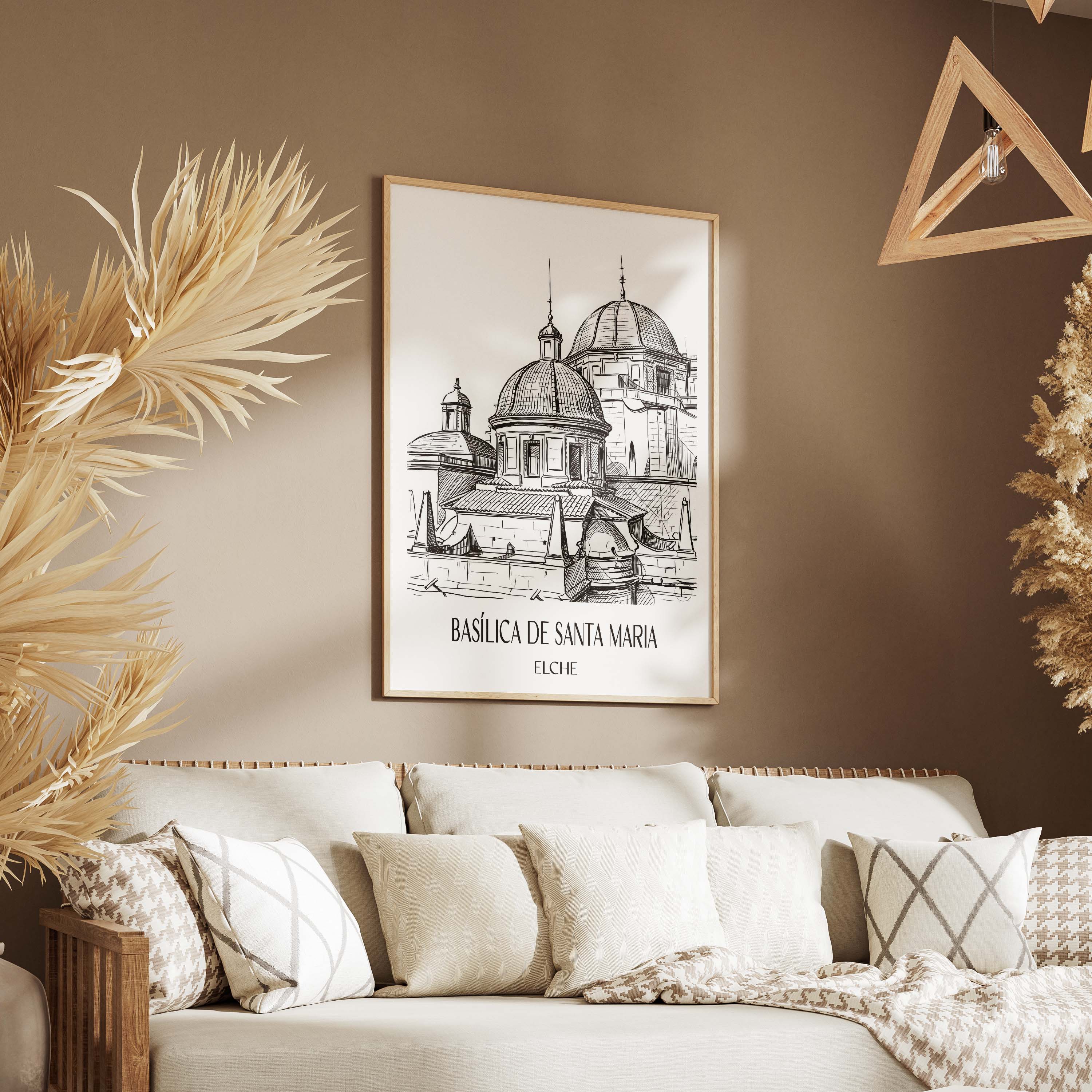 basílica-de-santa-maria-elche-spanien-poster-skizze