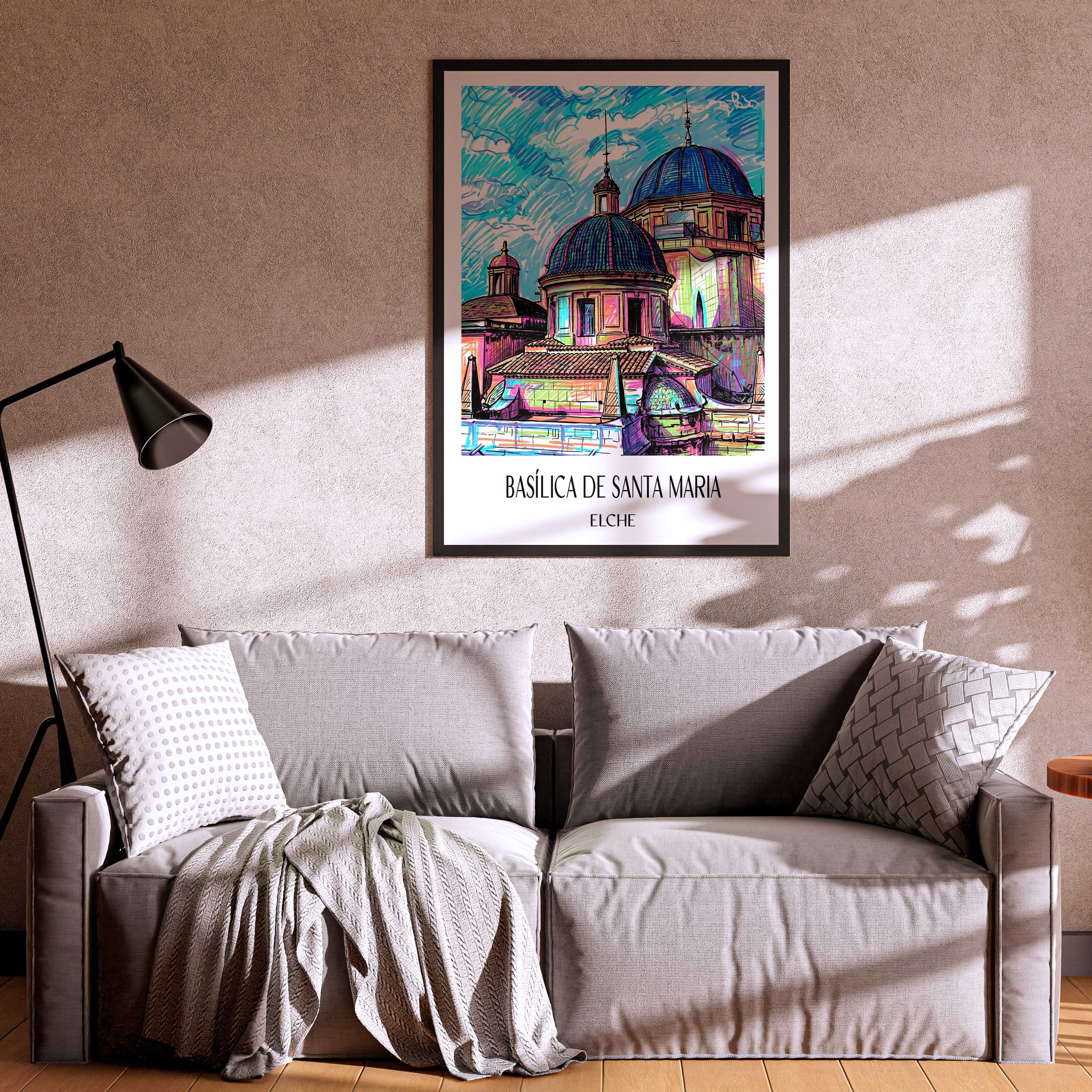 basílica-de-santa-maria-elche-spanien-poster-graffiti