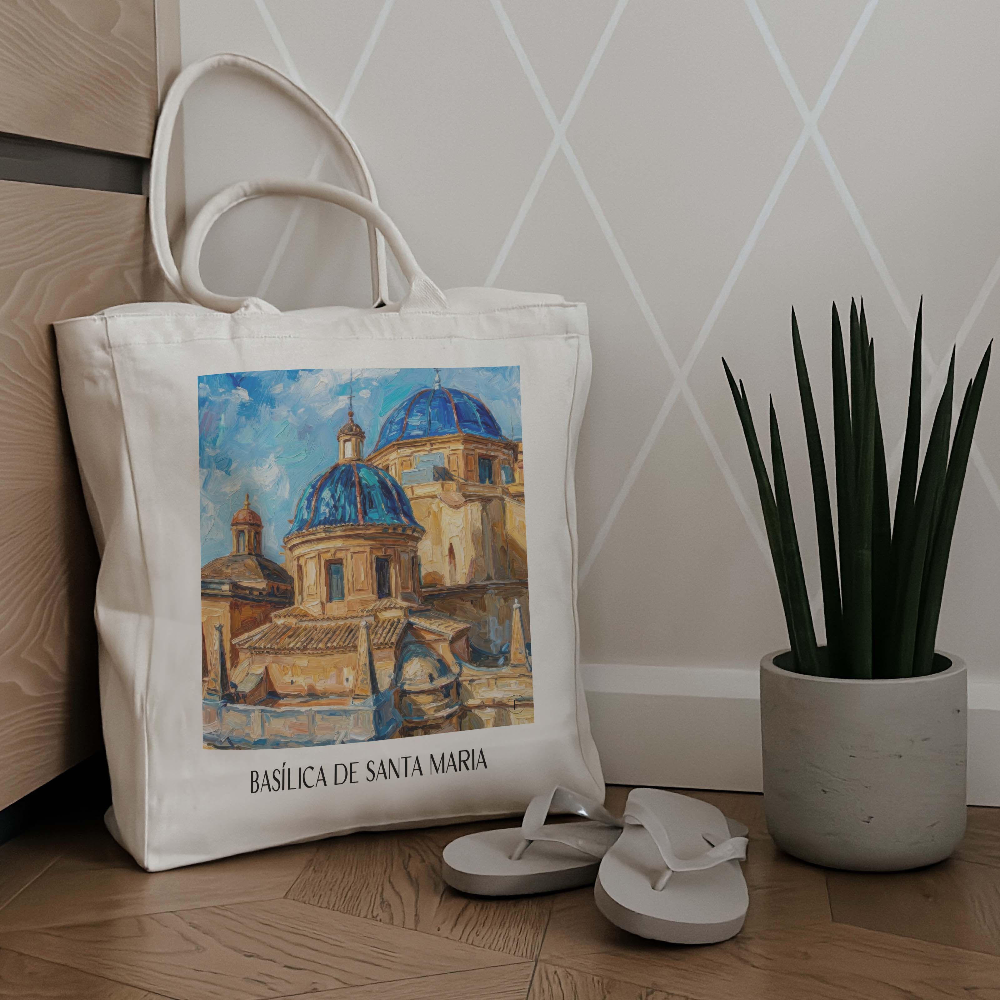basílica-de-santa-maria-elche-spanien-einkaufstasche-oil-painting-oelgemaelde