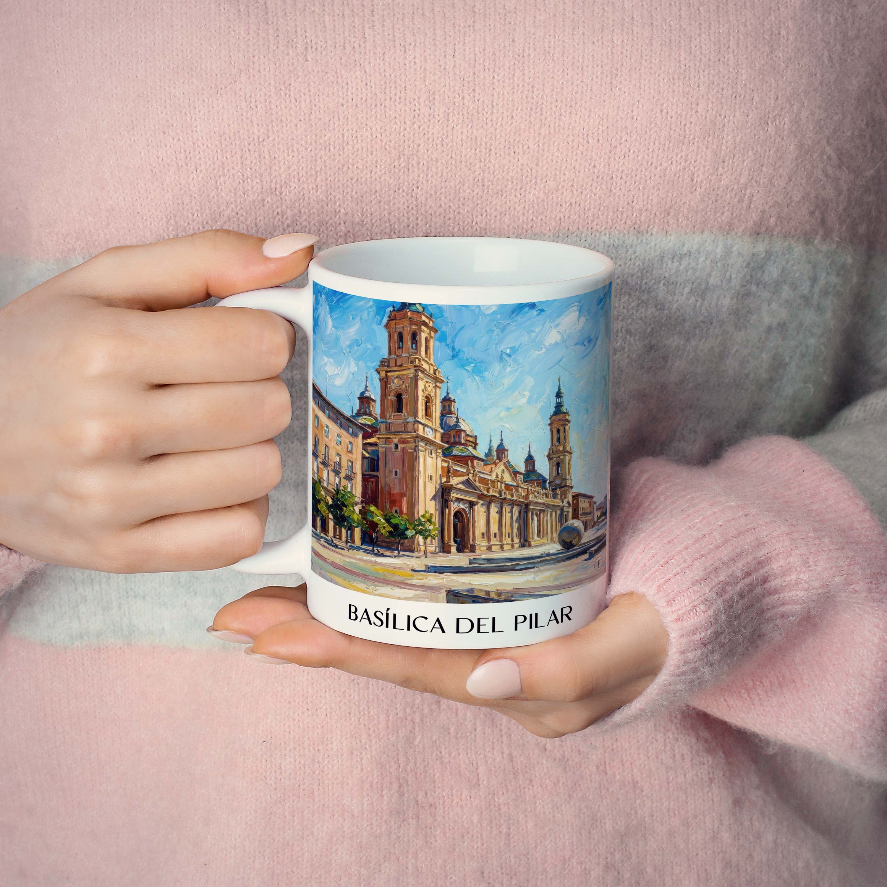 basílica-del-pilar-zaragoza-spanien-kaffeebecher-oil-painting-oelgemaelde