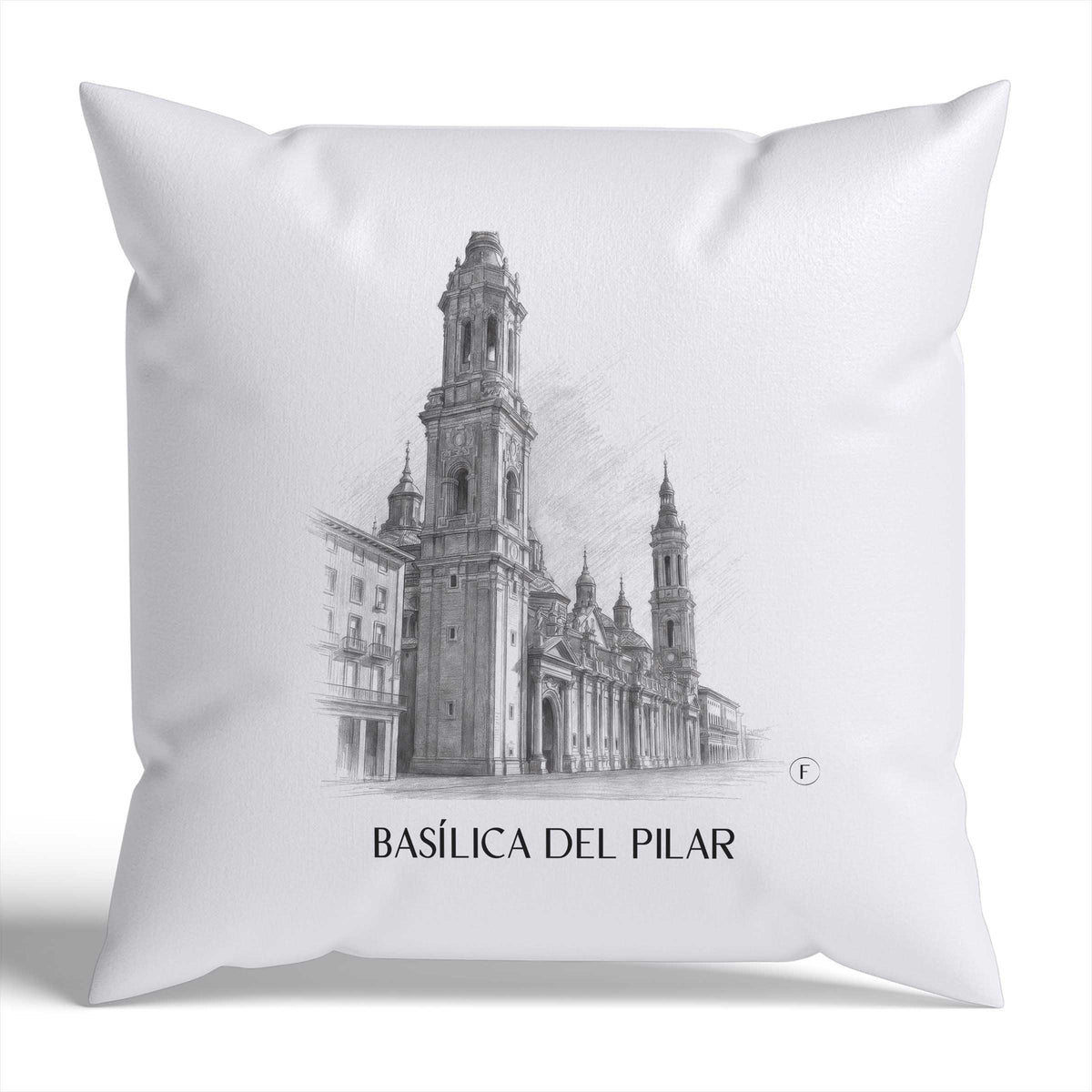 basílica-del-pilar-zaragoza-spanien-kissenbezug-bleistift-zeichnung-drawing