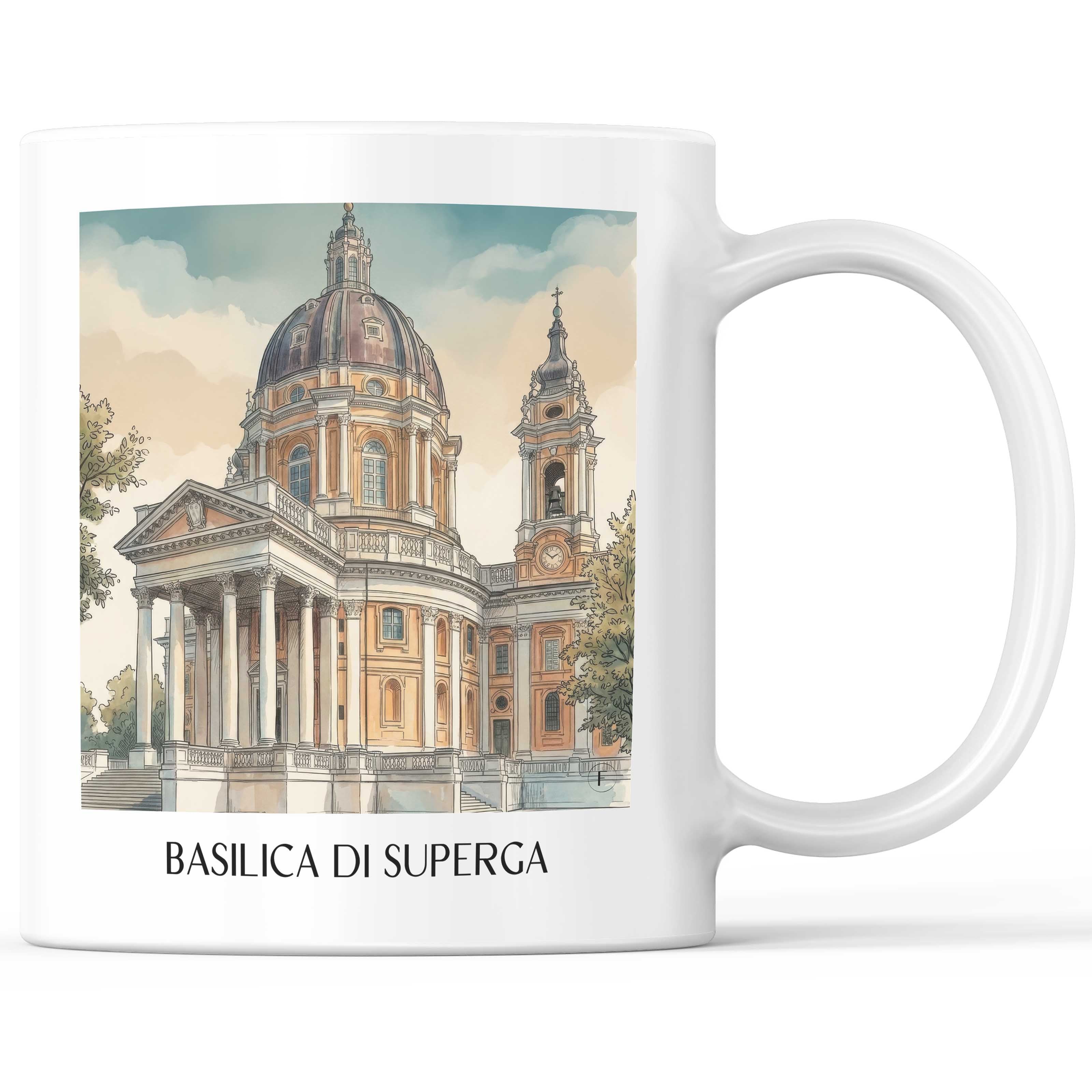 basilica-di-superga-turin-italien-kaffeebecher-aquarell