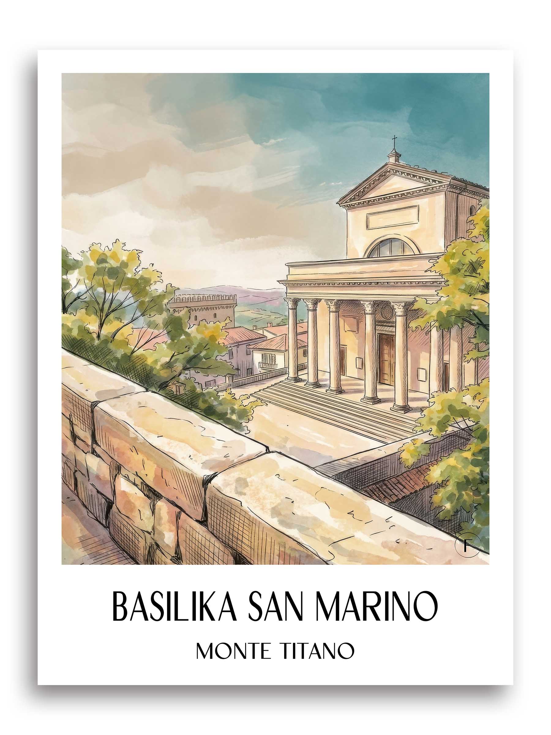 basilika-san-marino-monte-titano-san-marino-poster-aquarell