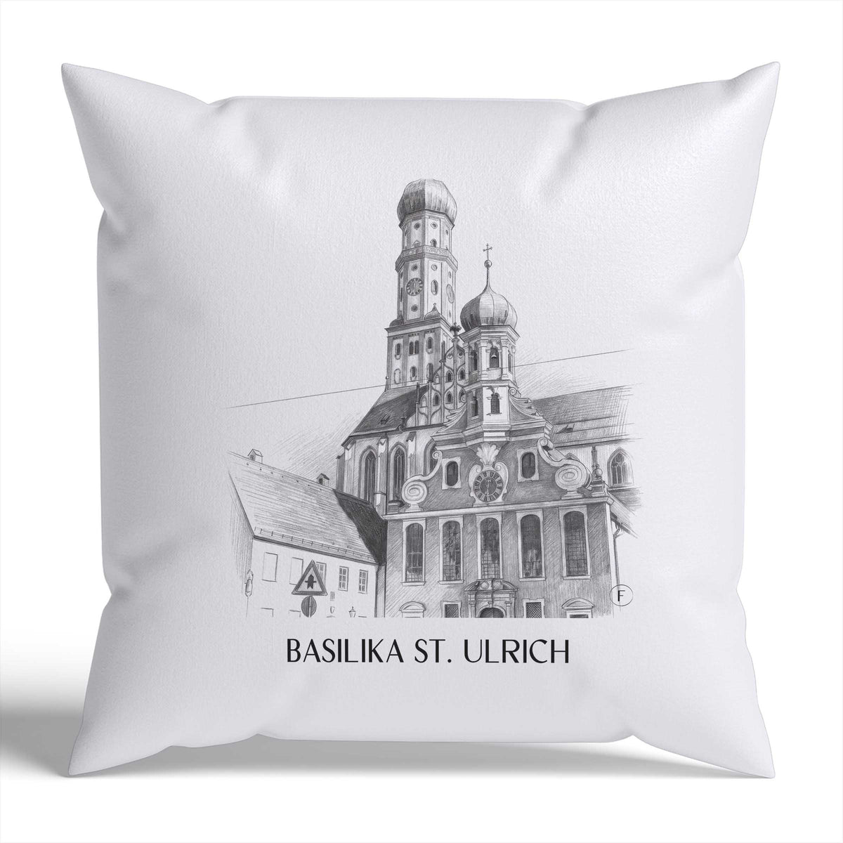 basilika-st.-ulrich-augsburg-deutschland-kissenbezug-bleistift-zeichnung-drawing