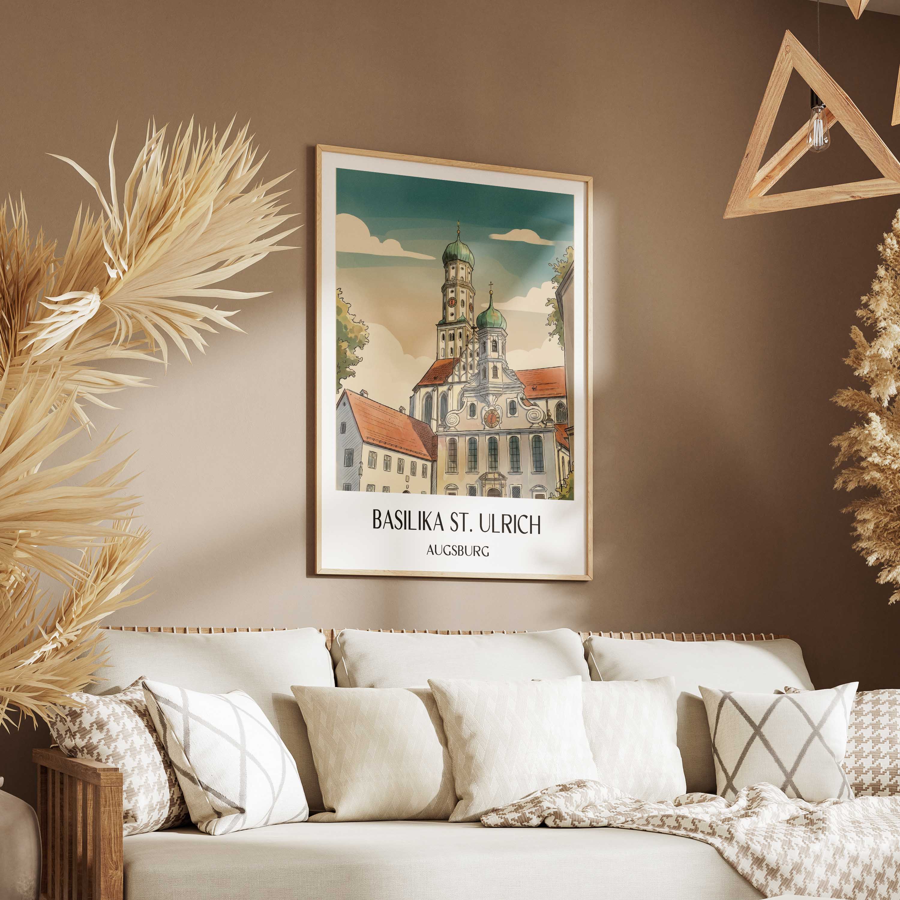basilika-st.-ulrich-augsburg-deutschland-poster-aquarell