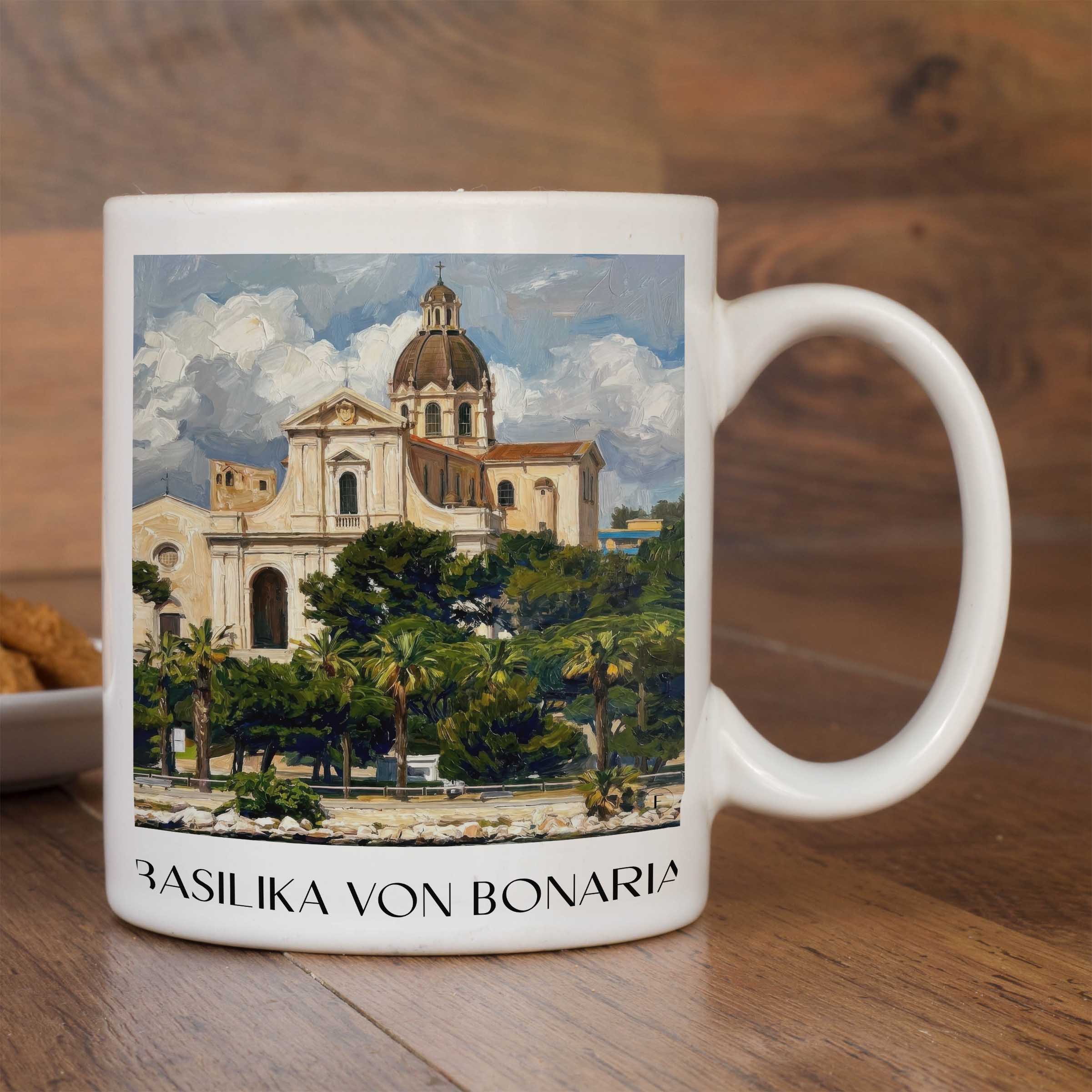 basilika-von-bonaria-cagliari-italien-kaffeebecher-oil-painting-oelgemaelde