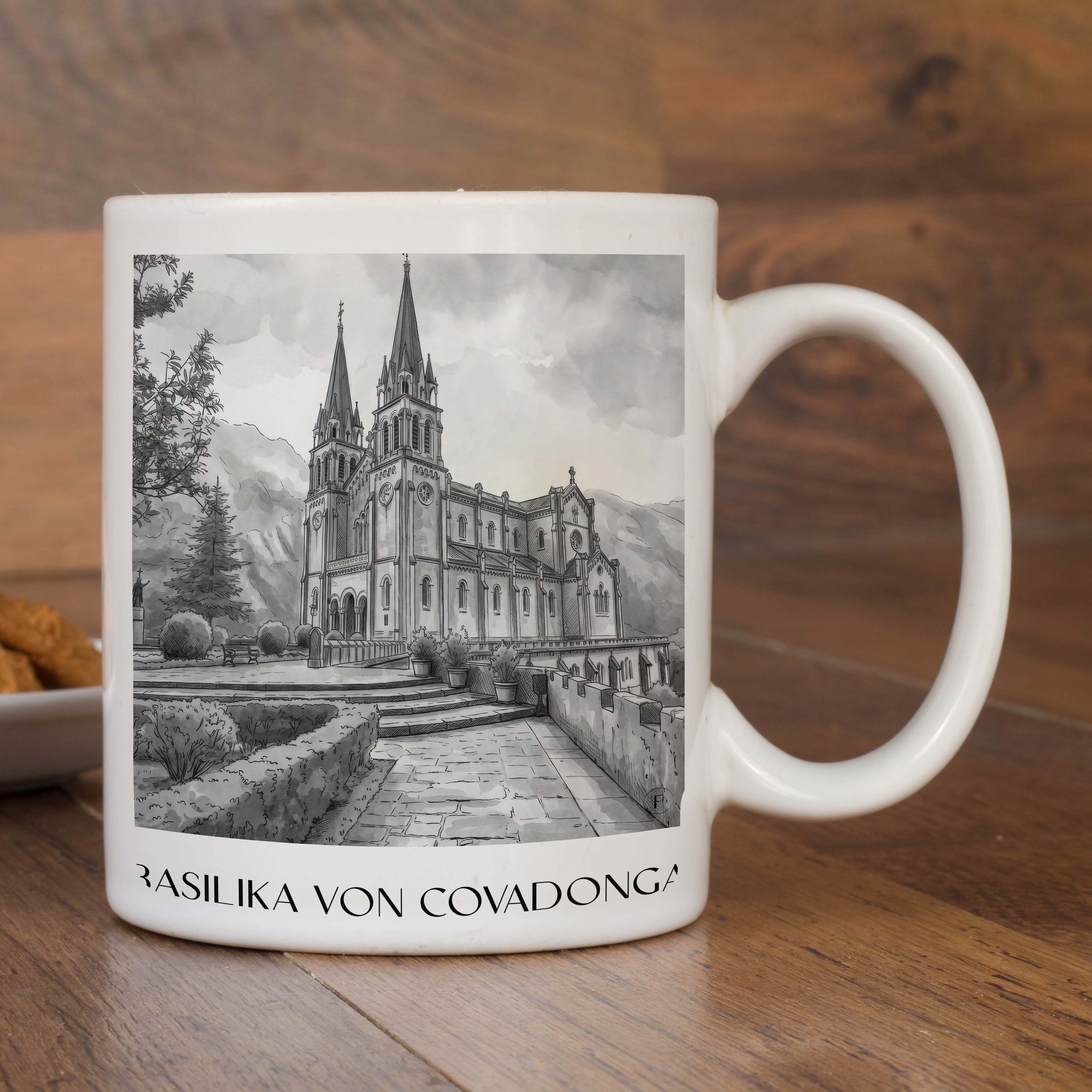 basilika-von-covadonga-spanien-spanien-kaffeebecher-aquarell-schwarz-weiss