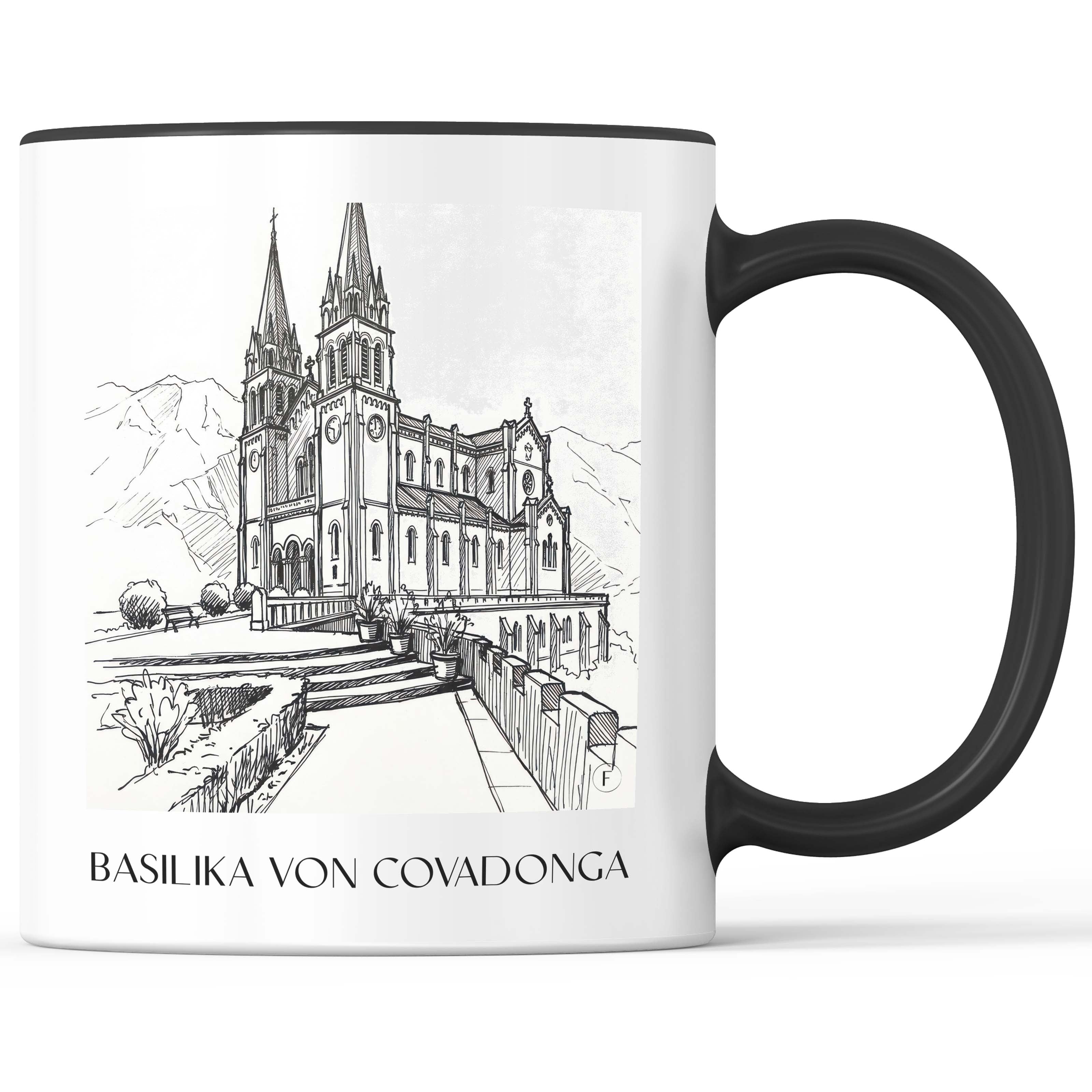 basilika-von-covadonga-spanien-spanien-kaffeebecher-skizze