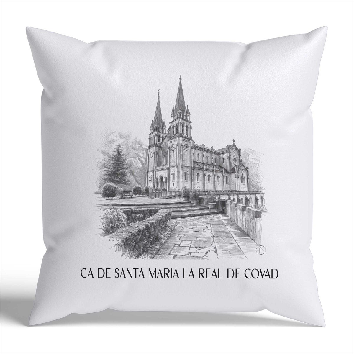 basilika-von-covadonga-spanien-spanien-kissenbezug-bleistift-zeichnung-drawing