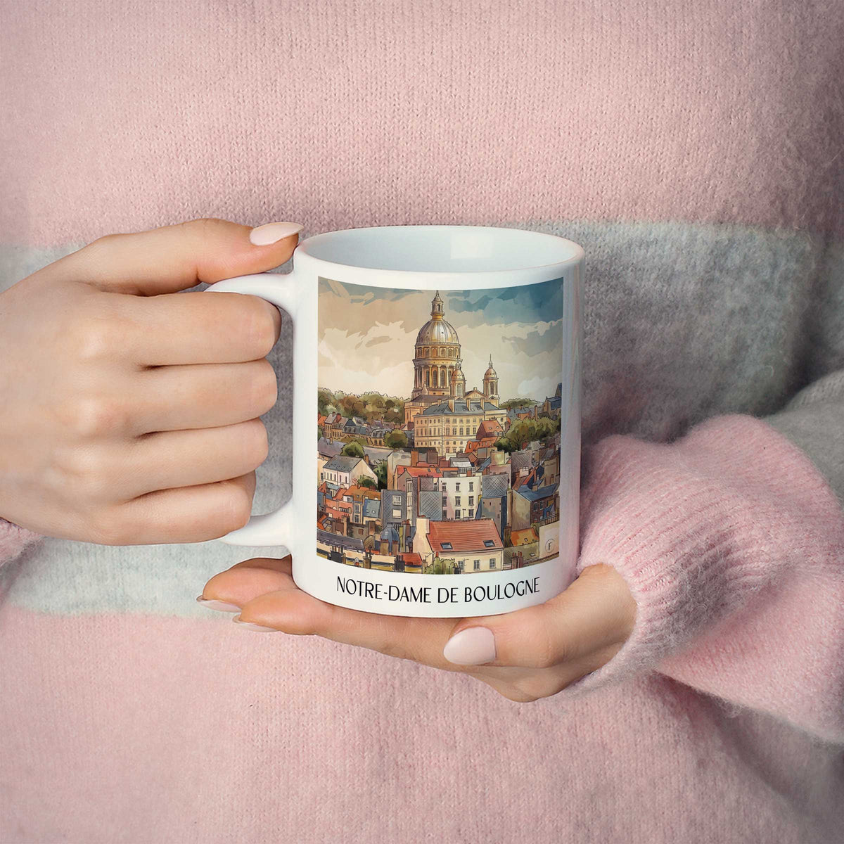 basilique-notre-dame-boulogne-sur-mer-frankreich-kaffeebecher-aquarell