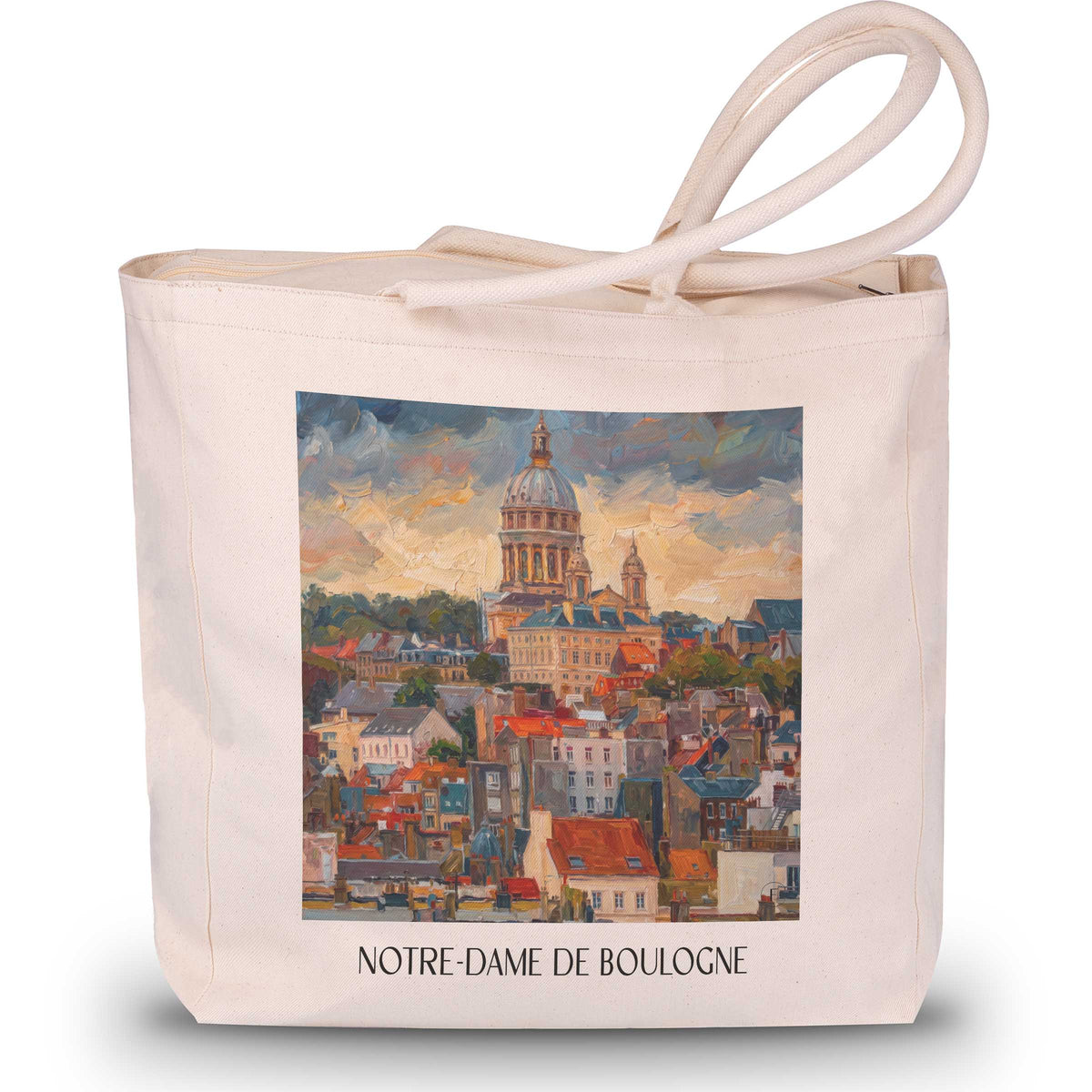 basilique-notre-dame-boulogne-sur-mer-frankreich-einkaufstasche-oil-painting-oelgemaelde