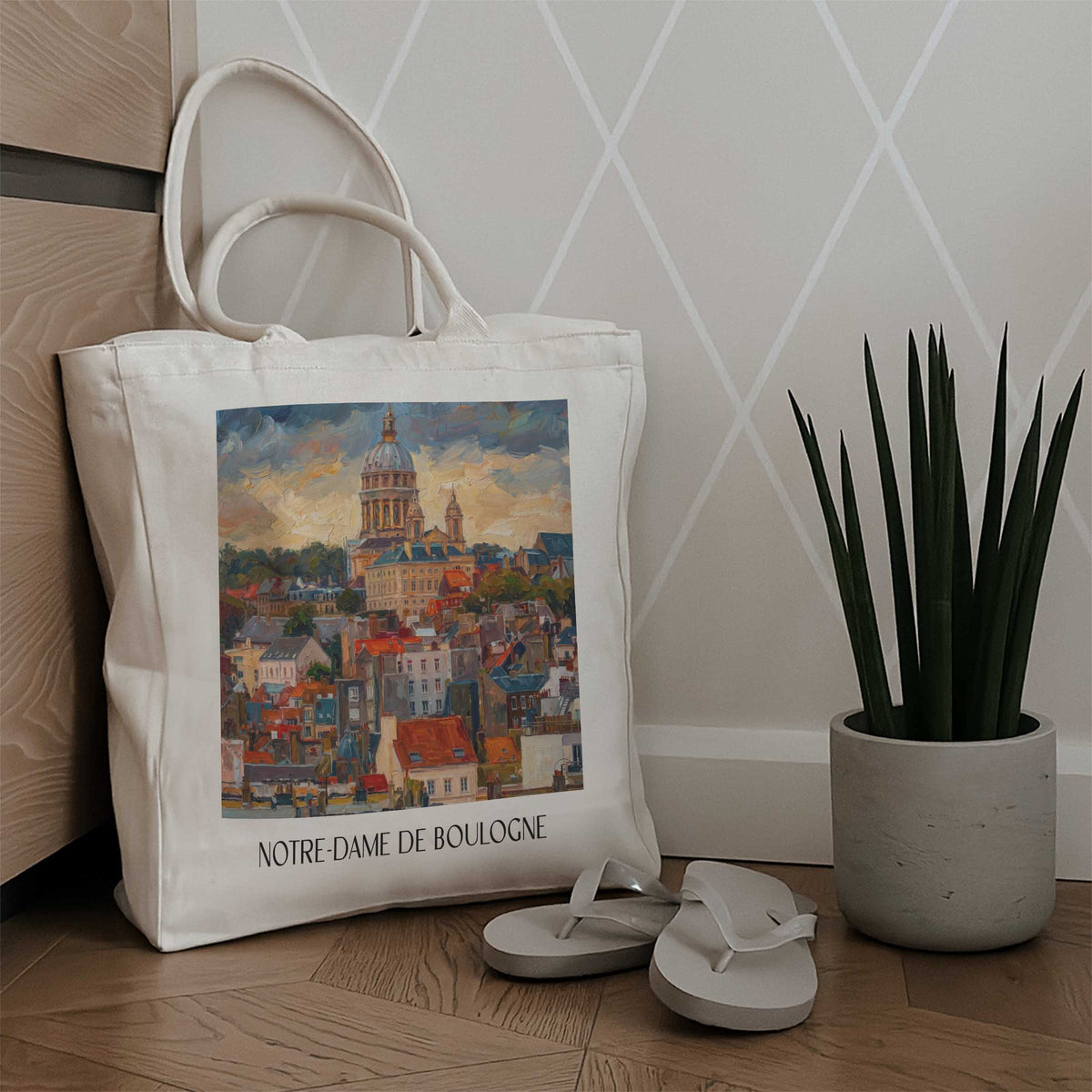 basilique-notre-dame-boulogne-sur-mer-frankreich-einkaufstasche-oil-painting-oelgemaelde