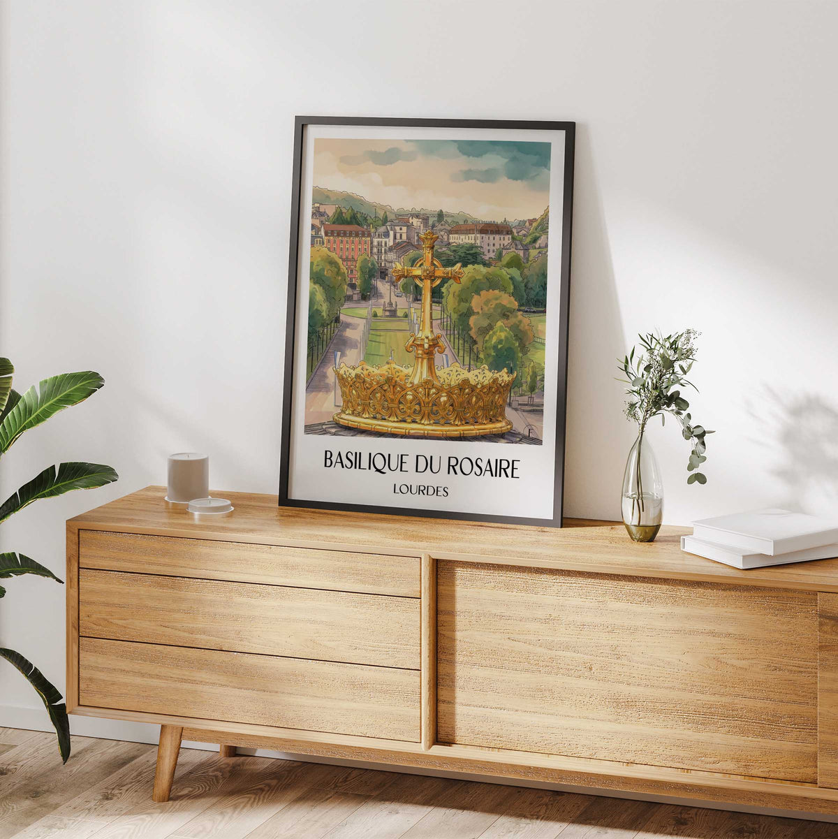 basilique-du-rosaire-lourdes-frankreich-poster-aquarell
