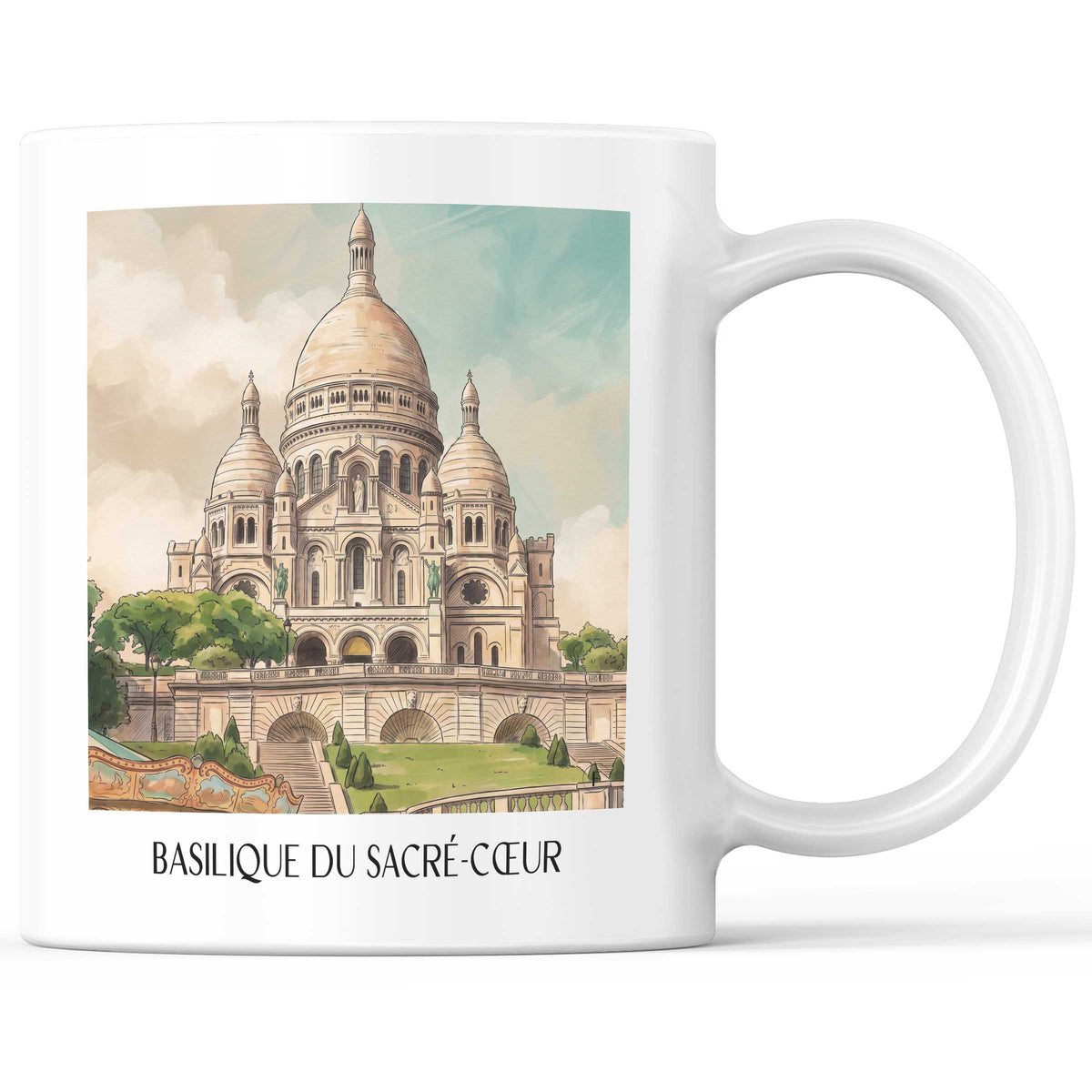 basilique-du-sacré-cœur-paris-frankreich-kaffeebecher-aquarell