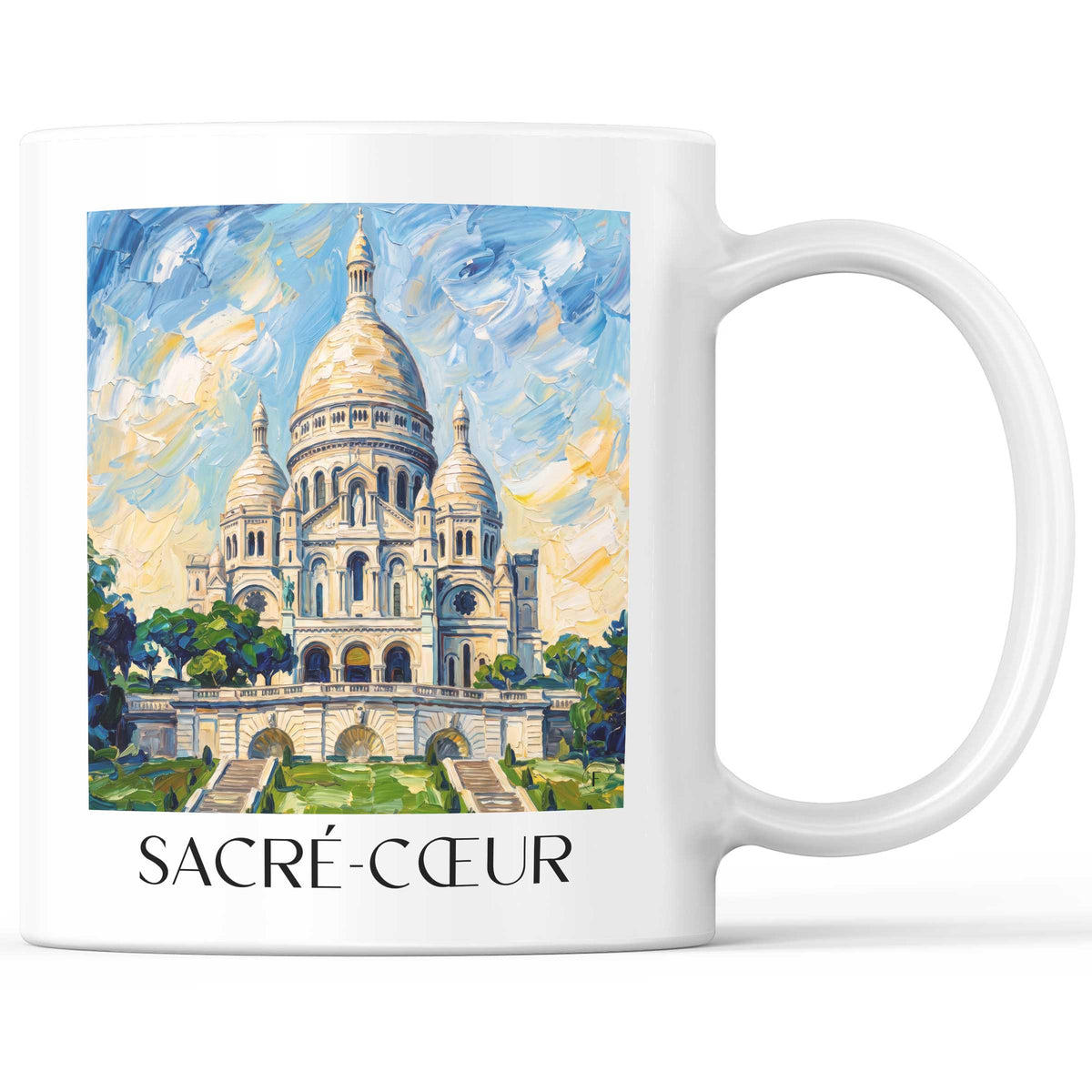 Basilique du Sacré-Cœur Kaffeebecher - Paris - Frankreich Becher - Kaffeetasse im Ölgemälde Stil - favplace