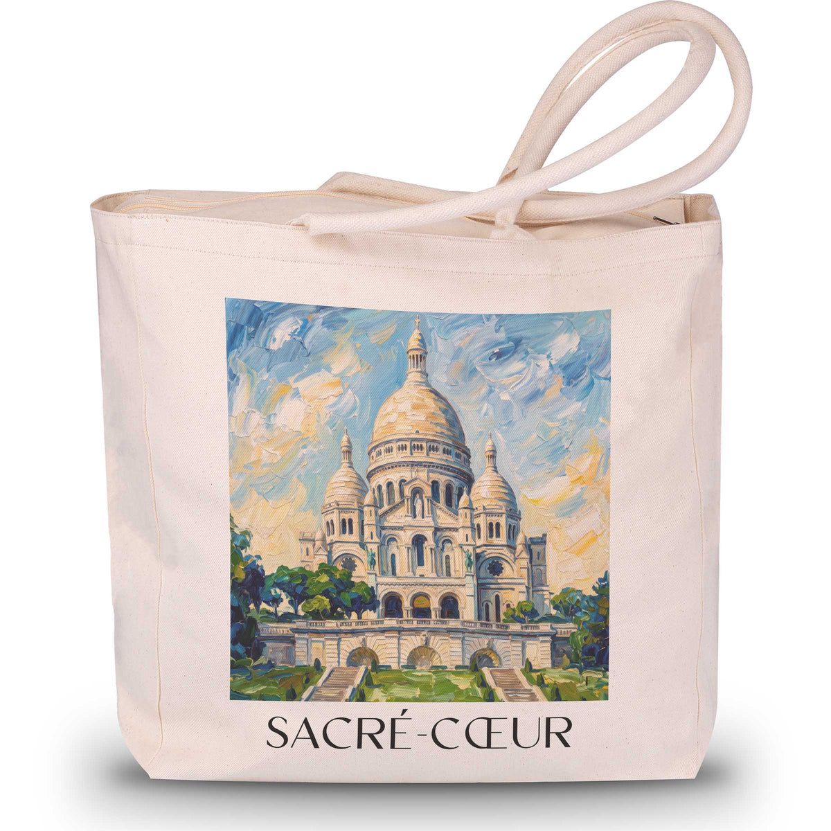 Basilique du Sacré-Cœur Shopping Tasche - Paris - Frankreich Tote Bag - Einkaufstasche im Ölgemälde Stil - favplace
