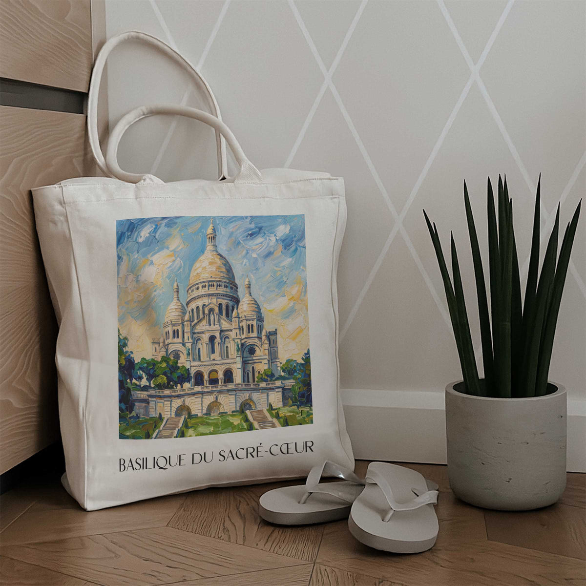 basilique-du-sacré-cœur-paris-frankreich-einkaufstasche-oil-painting-oelgemaelde