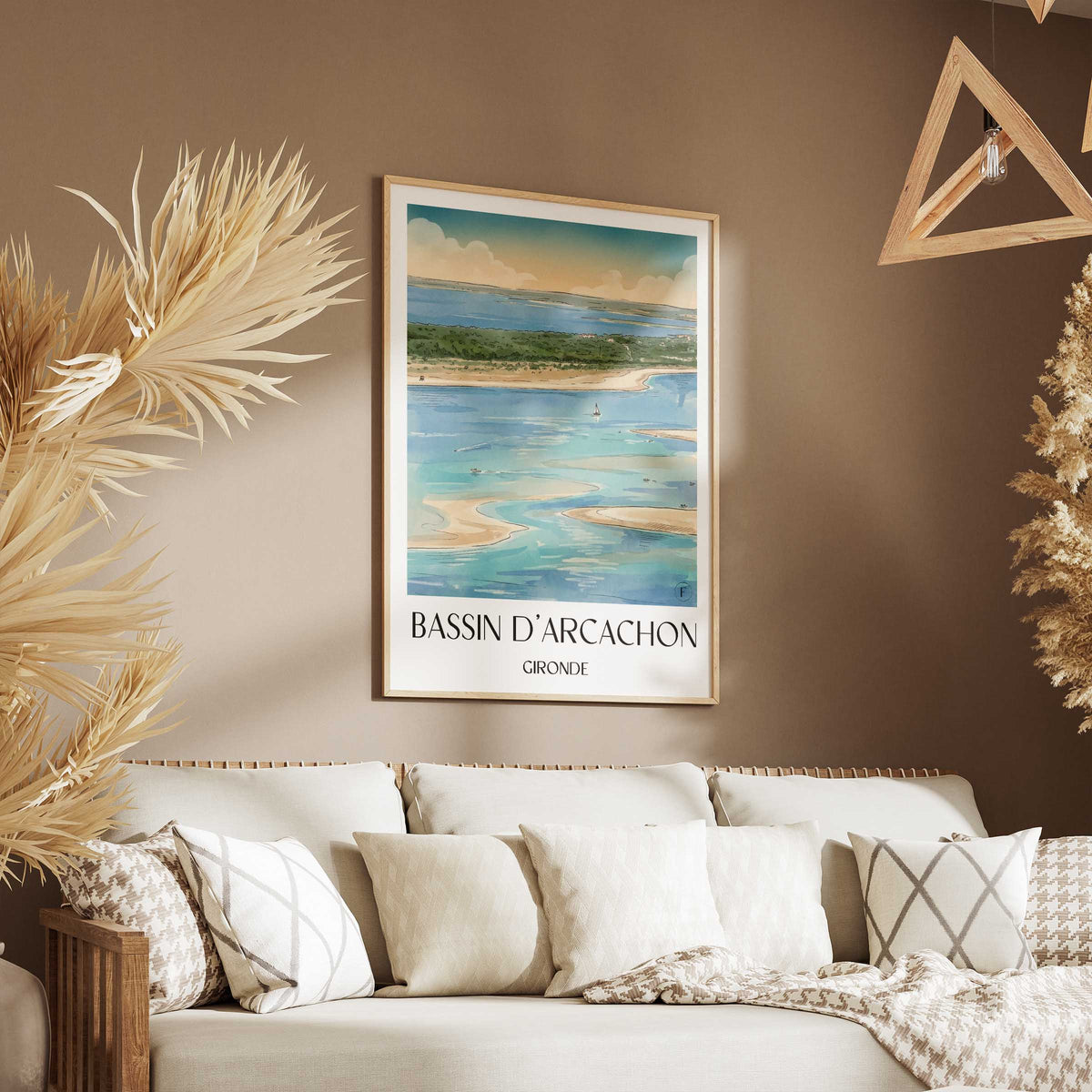 bassin-d'arcachon-gironde-frankreich-poster-aquarell