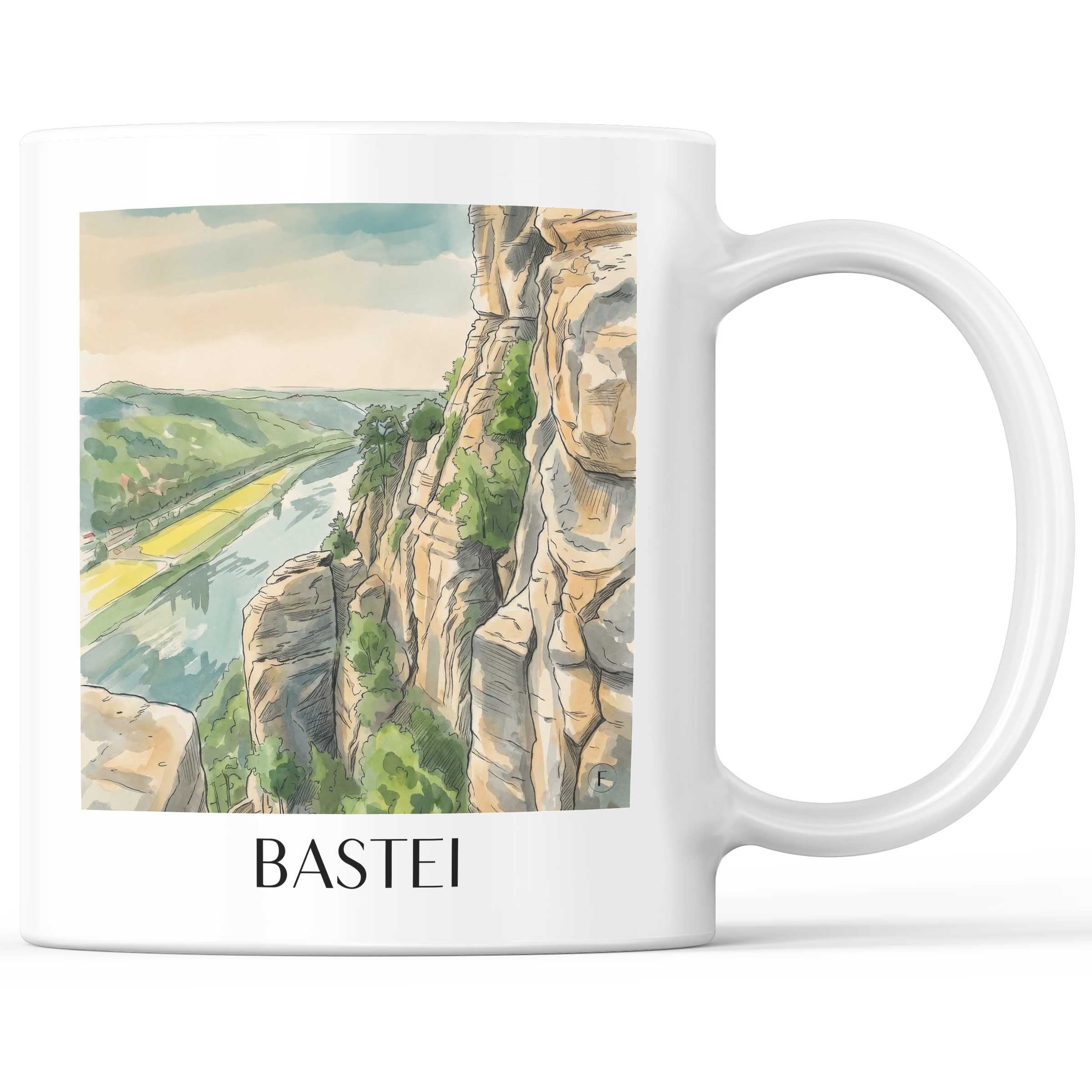 bastei-sächsische-schweiz-deutschland-kaffeebecher-aquarell