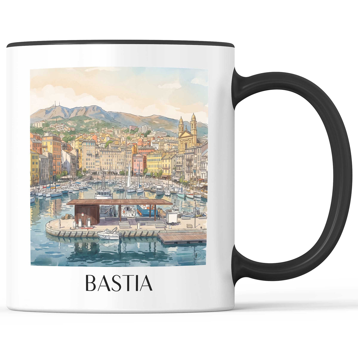 bastia-korsika-frankreich-kaffeebecher-aquarell