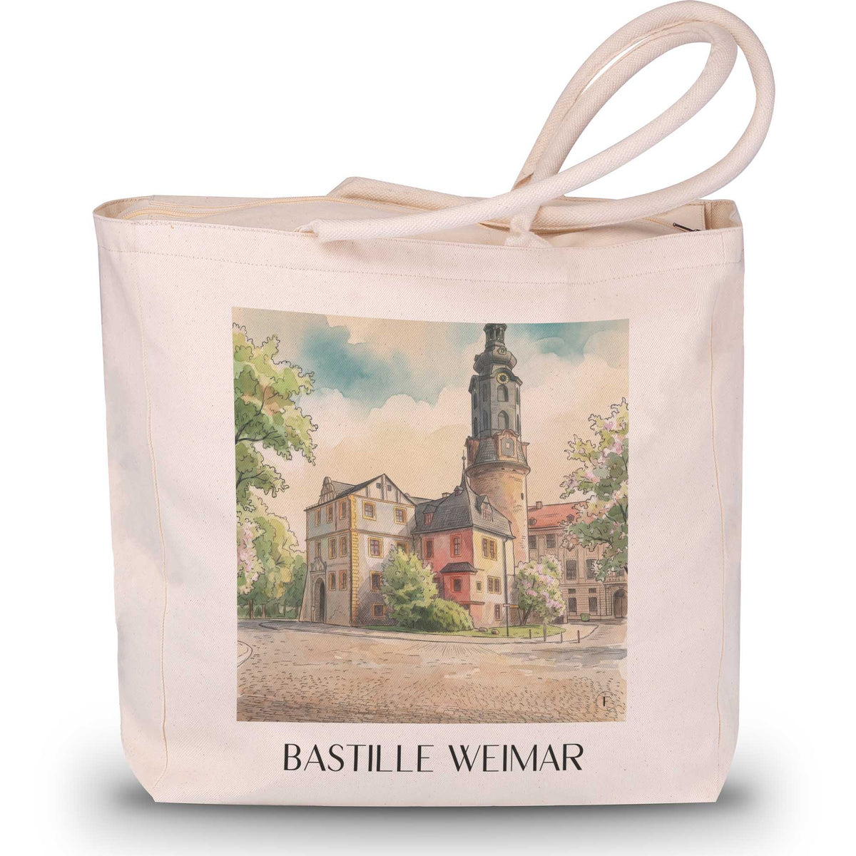 bastille-weimar-deutschland-einkaufstasche-aquarell