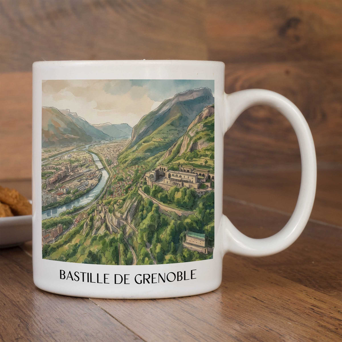 bastille-de-grenoble-isère-frankreich-kaffeebecher-aquarell