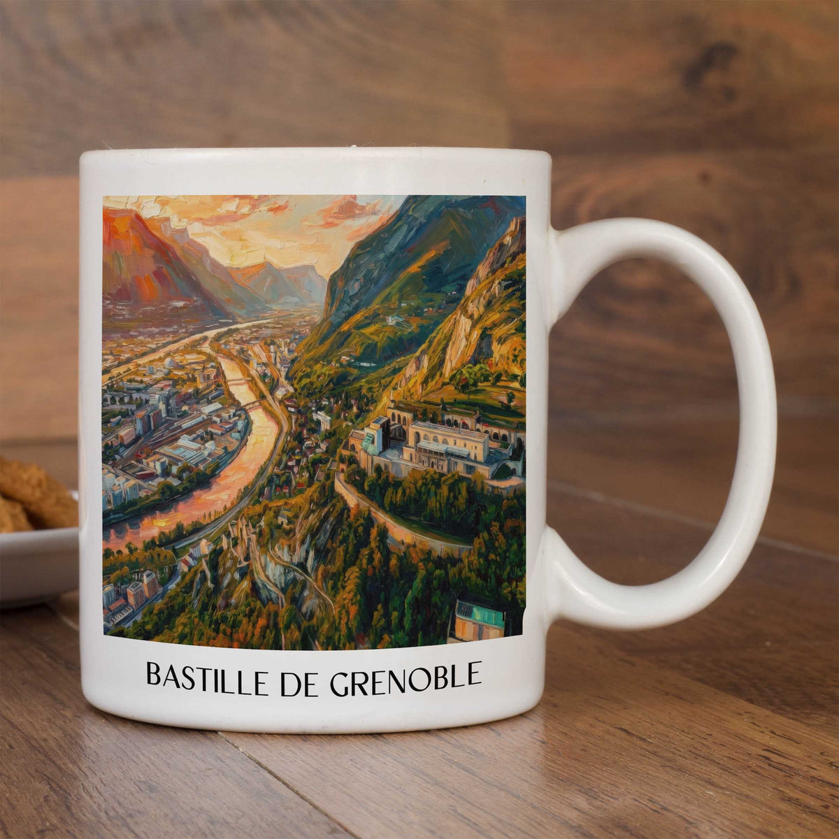 bastille-de-grenoble-isère-frankreich-kaffeebecher-oil-painting-oelgemaelde