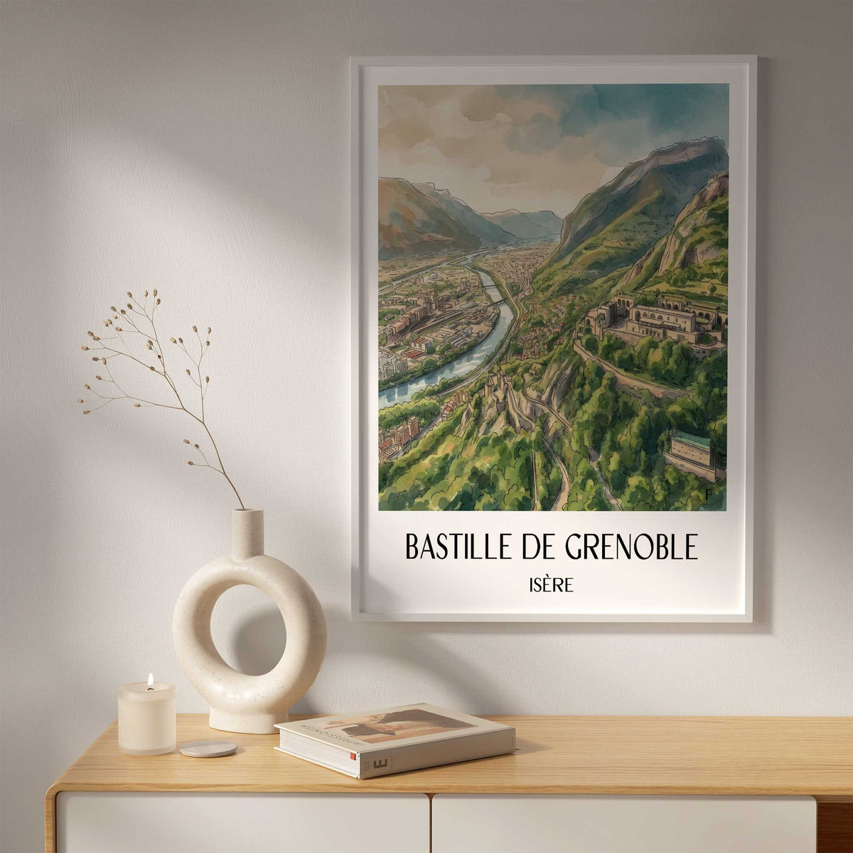 bastille-de-grenoble-isère-frankreich-poster-aquarell