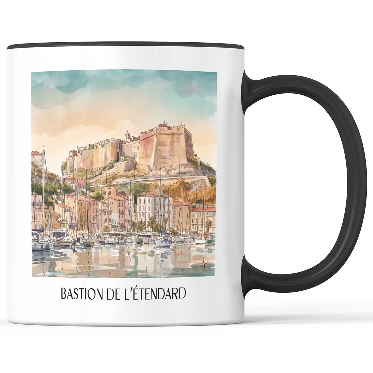 bastion-de-l’étendard-bonifacio-frankreich-kaffeebecher-aquarell