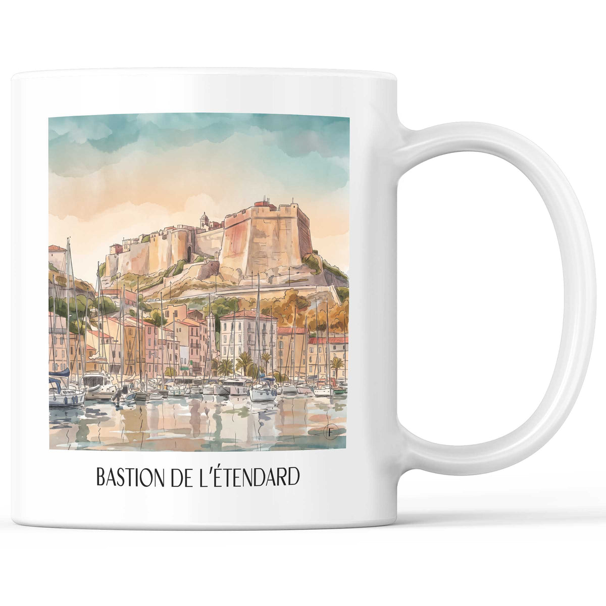 bastion-de-l’étendard-bonifacio-frankreich-kaffeebecher-aquarell