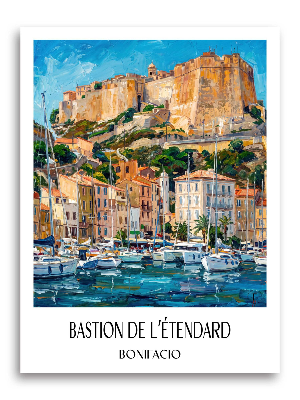 bastion-de-l’étendard-bonifacio-frankreich-poster-oil-painting-oelgemaelde