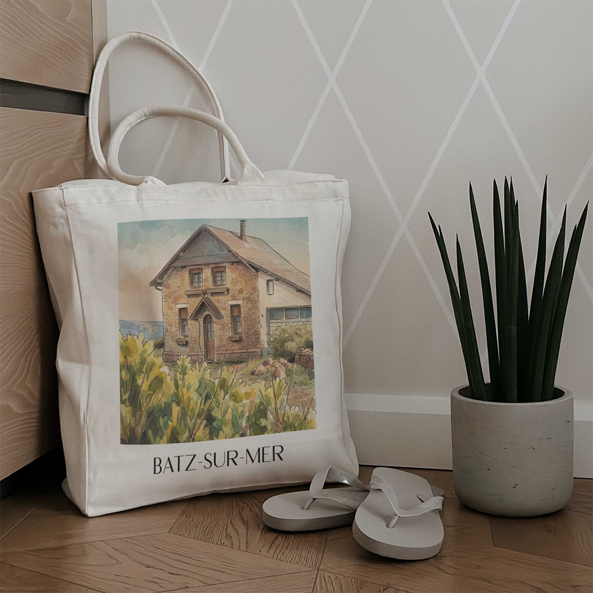 batz-sur-mer-presqu'île-guérandaise-frankreich-einkaufstasche-aquarell