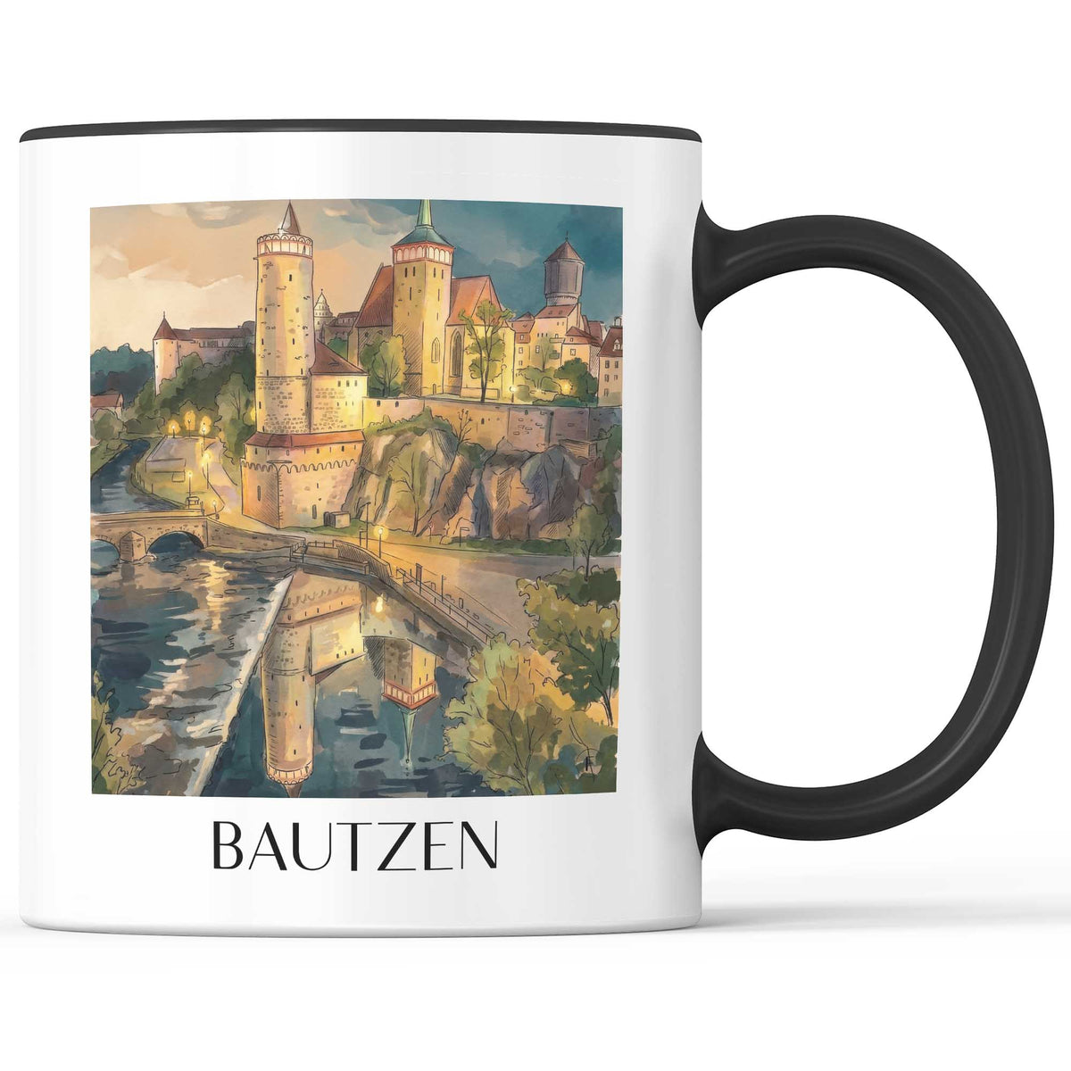 bautzen-(bei-nacht)-oberlausitz-deutschland-kaffeebecher-aquarell