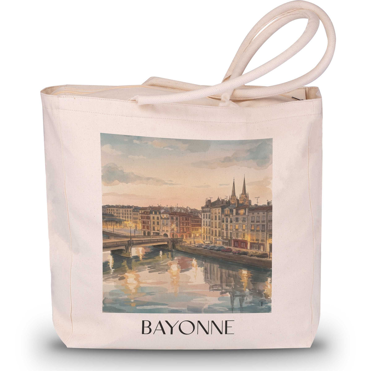 bayonne-pays-basque-frankreich-einkaufstasche-aquarell