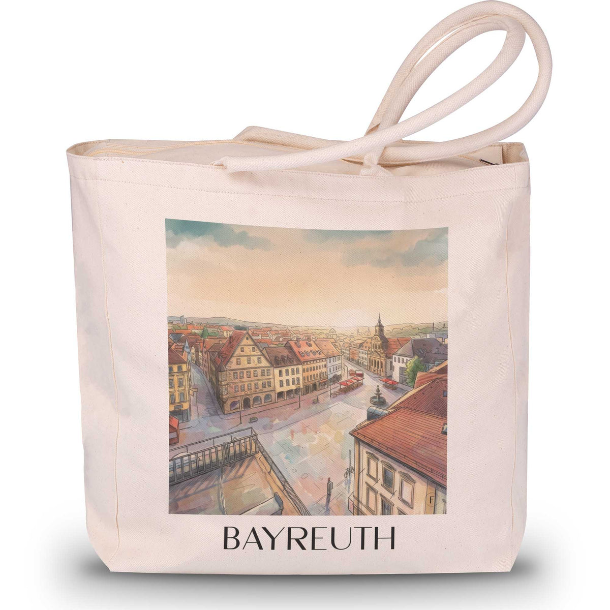 bayreuth-oberfranken-deutschland-einkaufstasche-aquarell