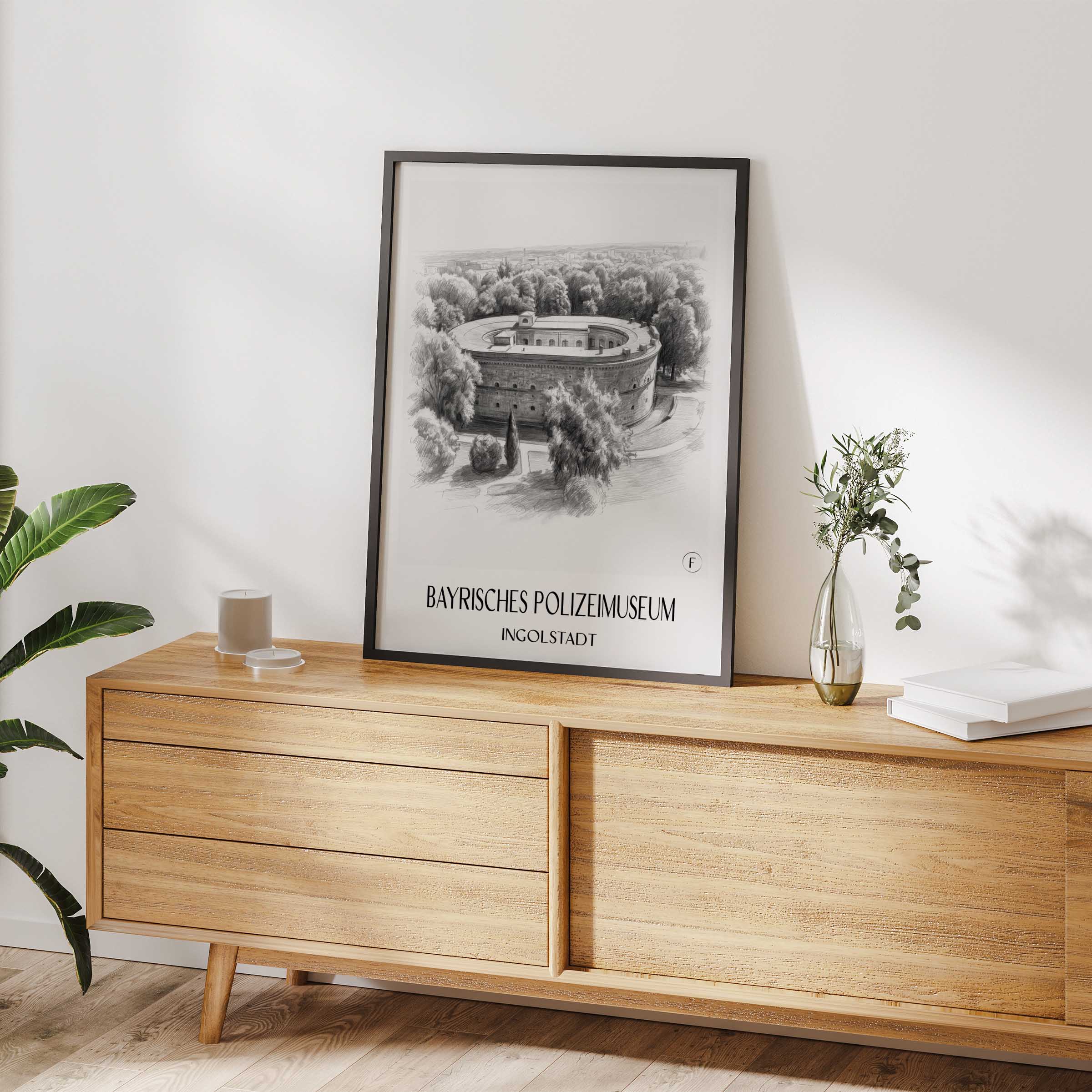 bayrisches-polizeimuseum-ingolstadt-deutschland-poster-bleistift-zeichnung-drawing