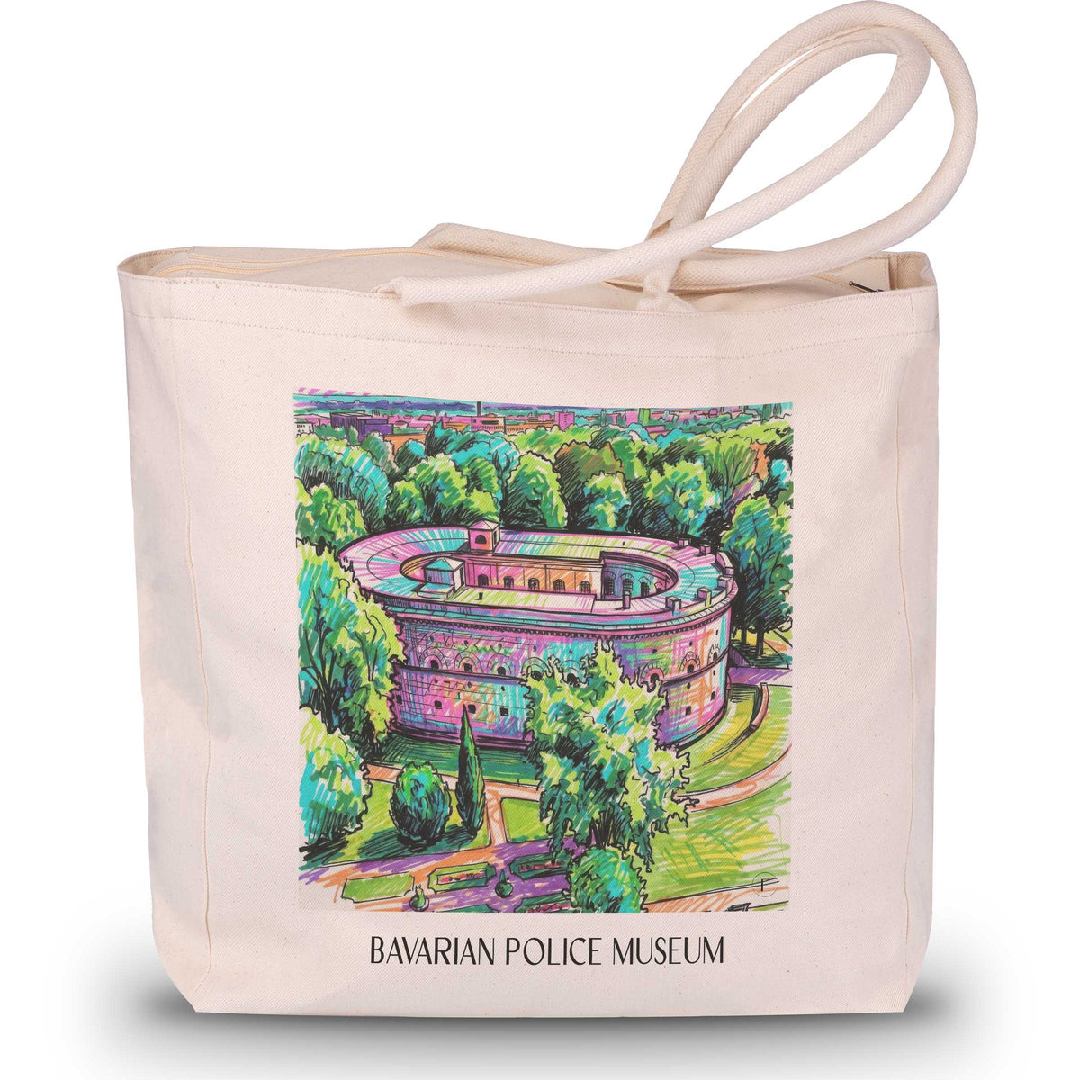 Bayrisches Polizeimuseum Shopping Tasche - Ingolstadt - Deutschland Tote Bag - Einkaufstasche im Tag Graffiti Stil - favplace