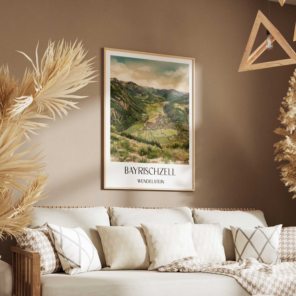 bayrischzell-wendelstein-deutschland-poster-aquarell
