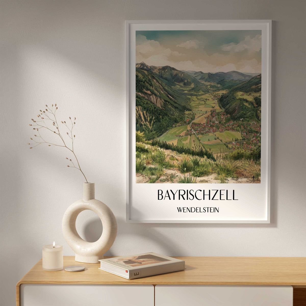 bayrischzell-wendelstein-deutschland-poster-aquarell